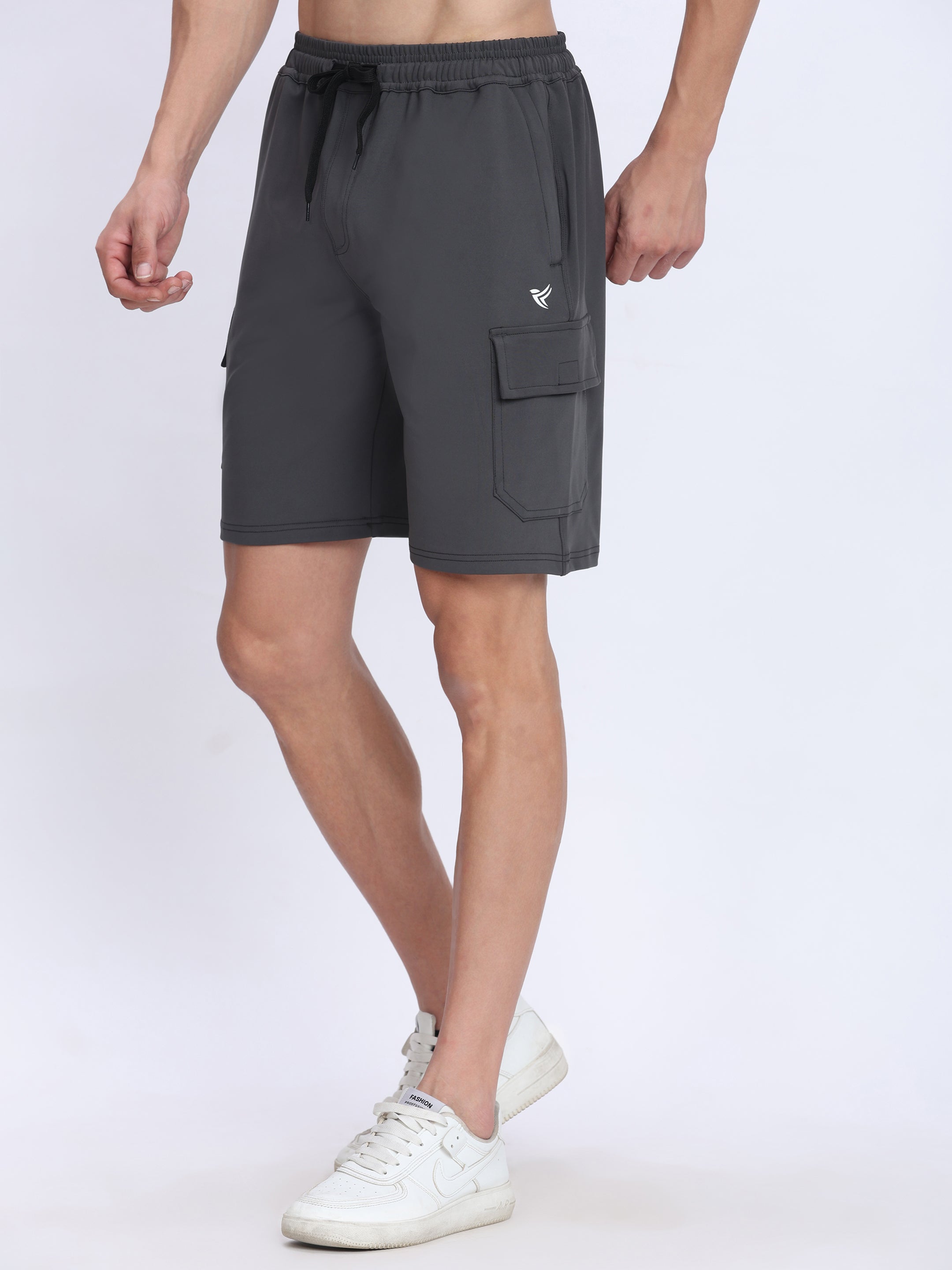 Men's Cargo Athletic Shorts - 4-Way Stretch with Moisture-Wicking Fabric