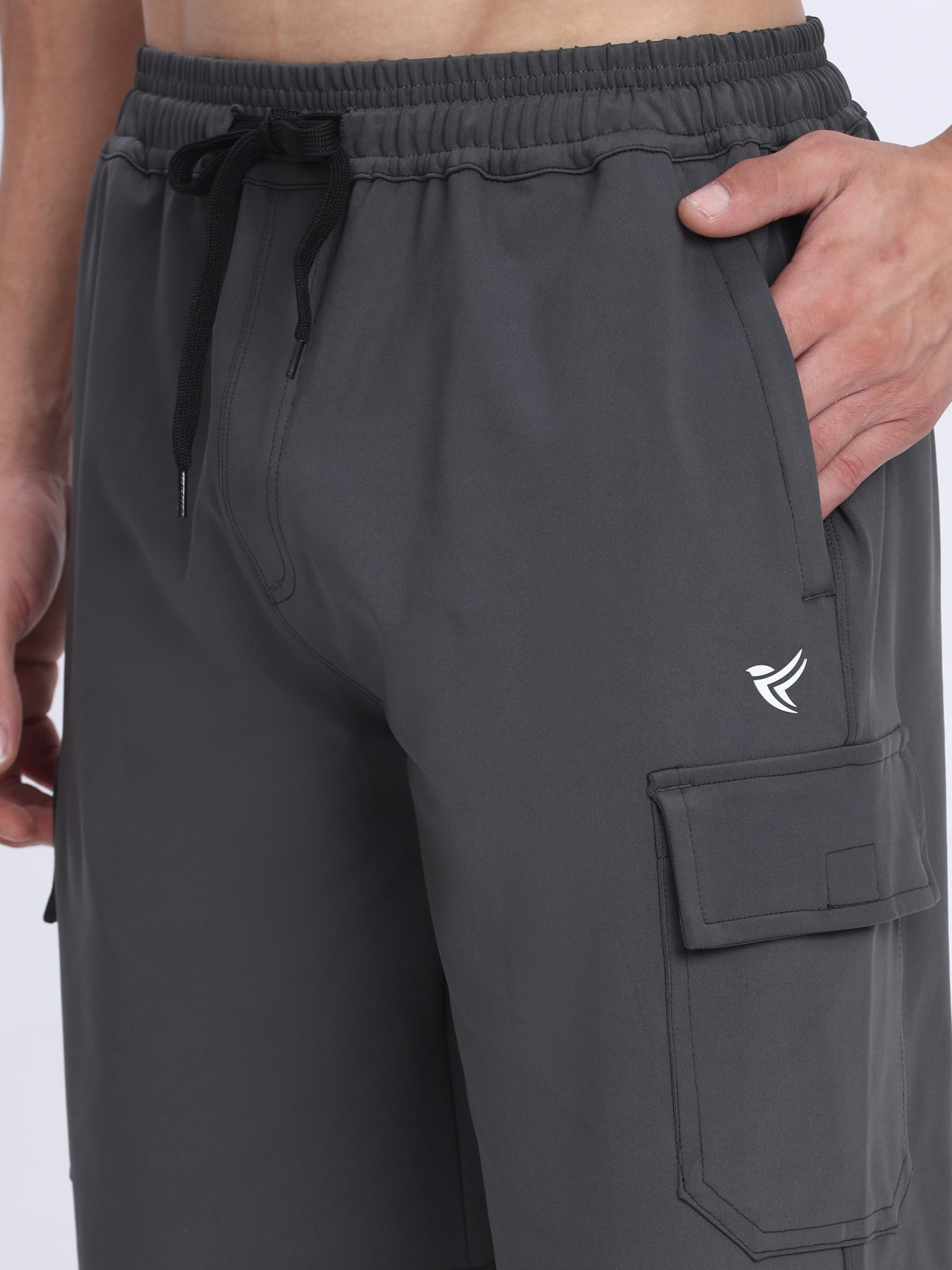 Men's Cargo Athletic Shorts - 4-Way Stretch with Moisture-Wicking Fabric