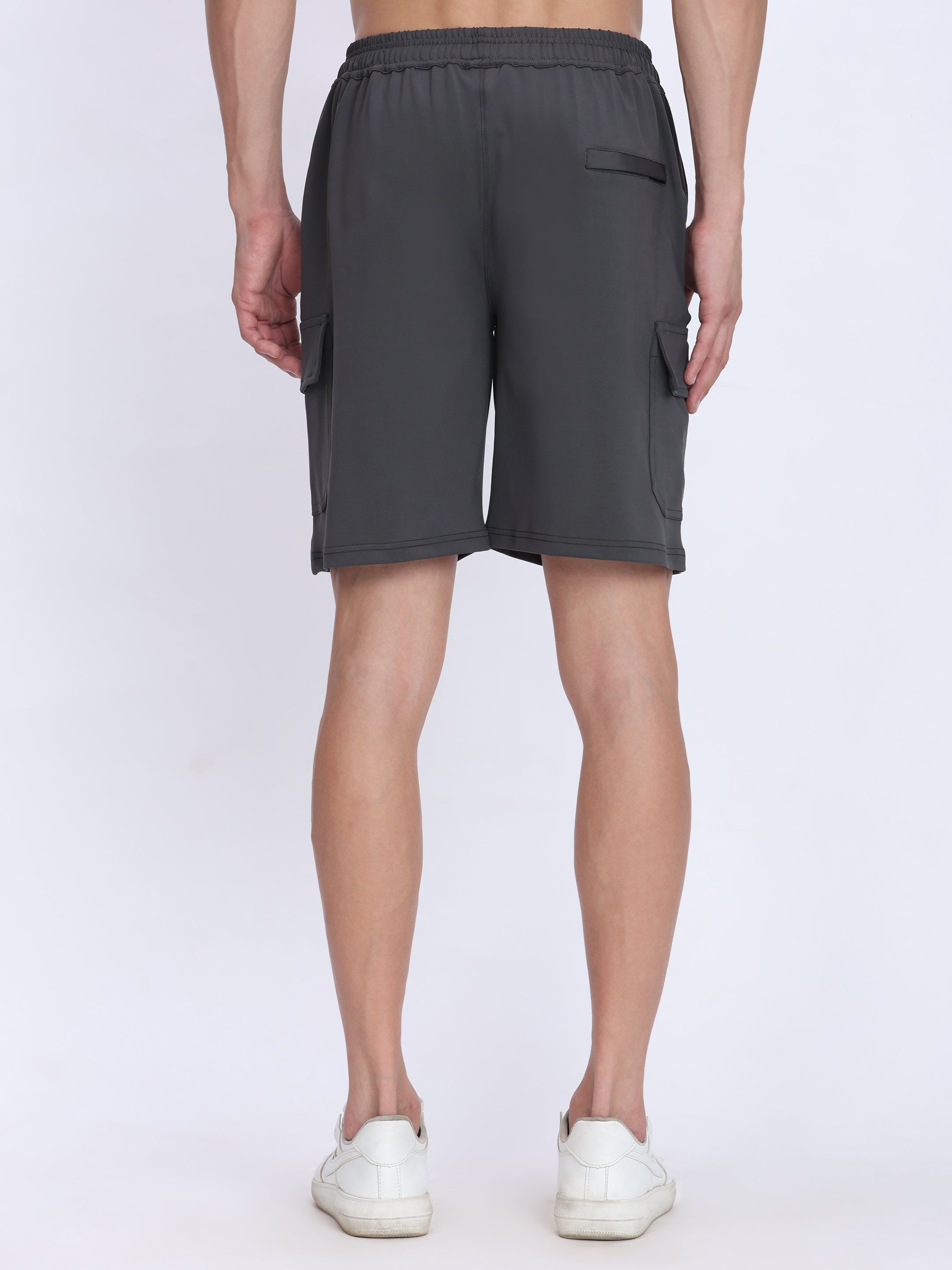 Men's Cargo Athletic Shorts - 4-Way Stretch with Moisture-Wicking Fabric