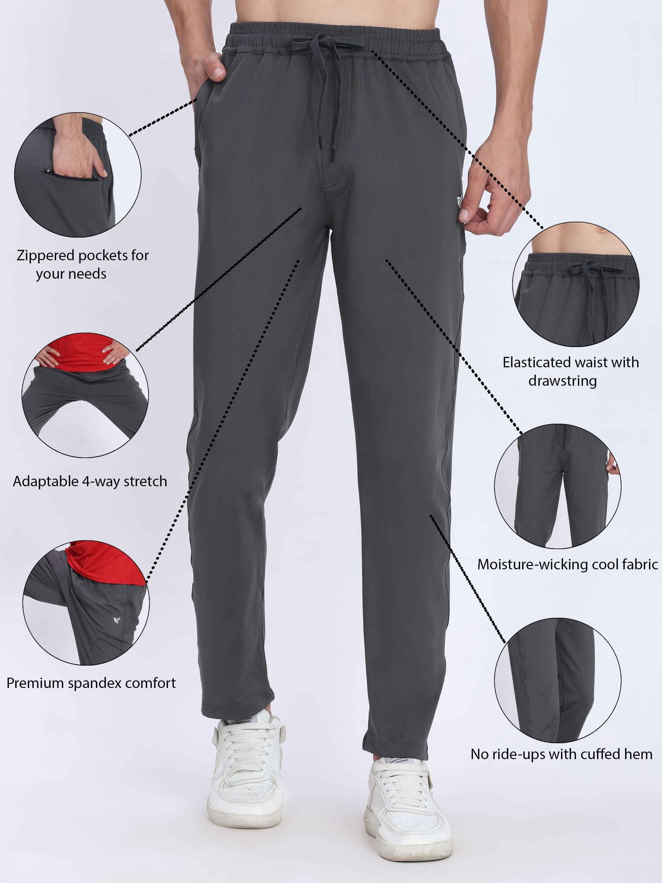 Dpassion CoreFlex Graphite Training Pants Premium Activewear for Men