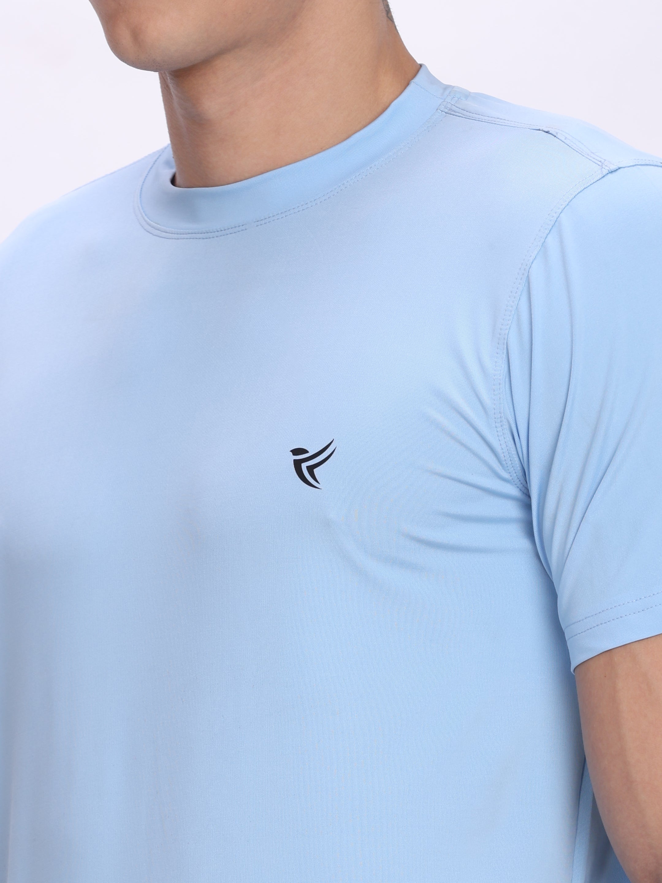 Dpassion Sky Blue Performance T-Shirt Quick Dry Stretch Activewear - Dpassion
