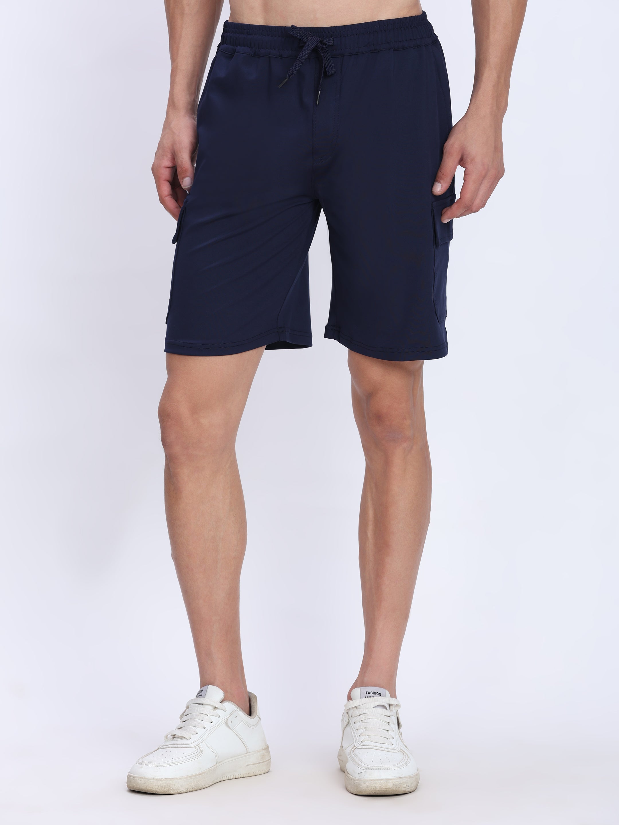 Dpassion Navy Cargo Training Shorts for Men Activewear