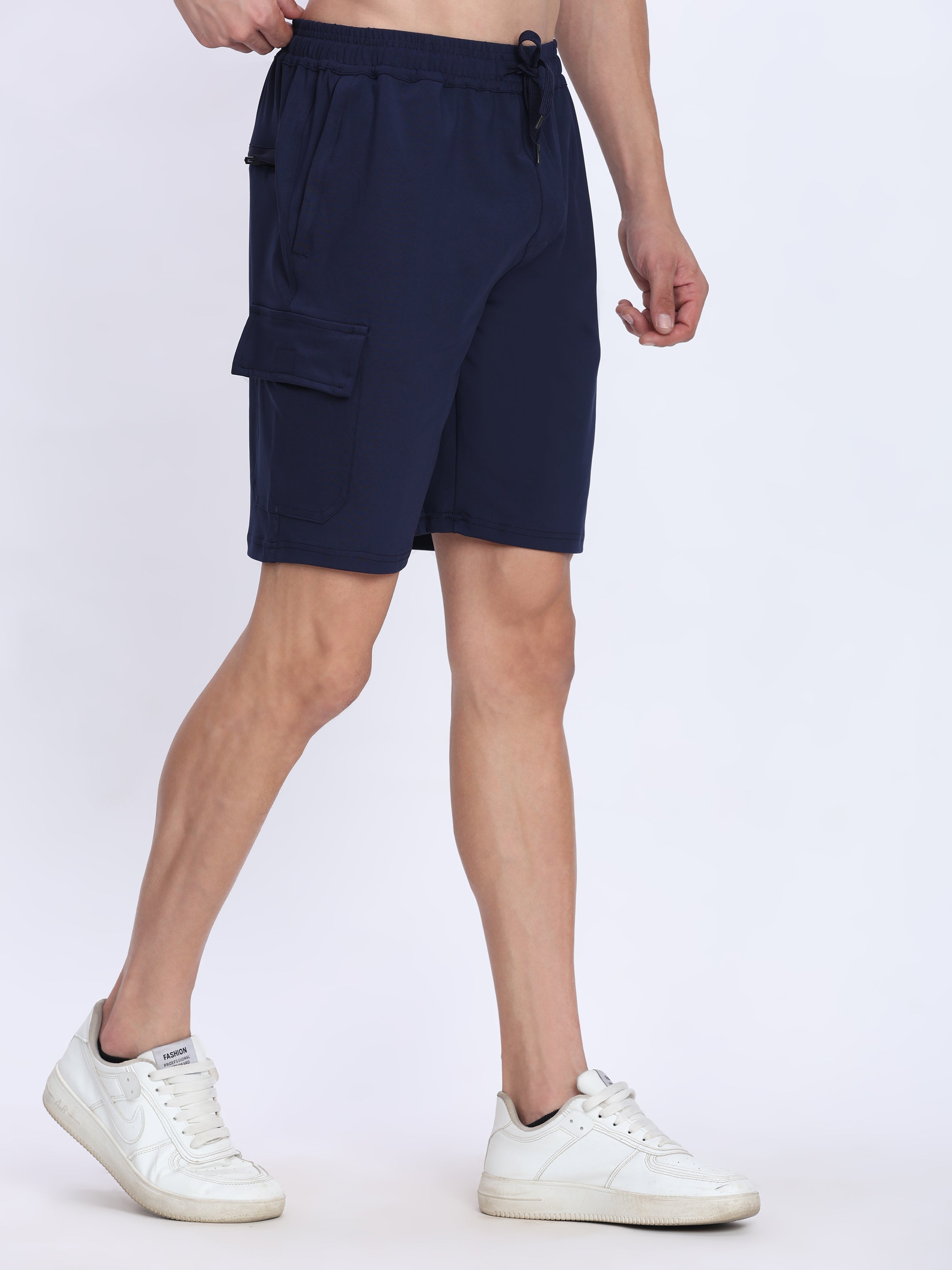 Men's Cargo Athletic Shorts - 4-Way Stretch with Moisture-Wicking Fabric