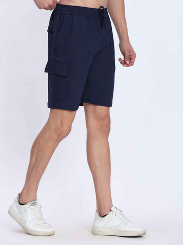Dpassion Navy Cargo Training Shorts for Men Activewear