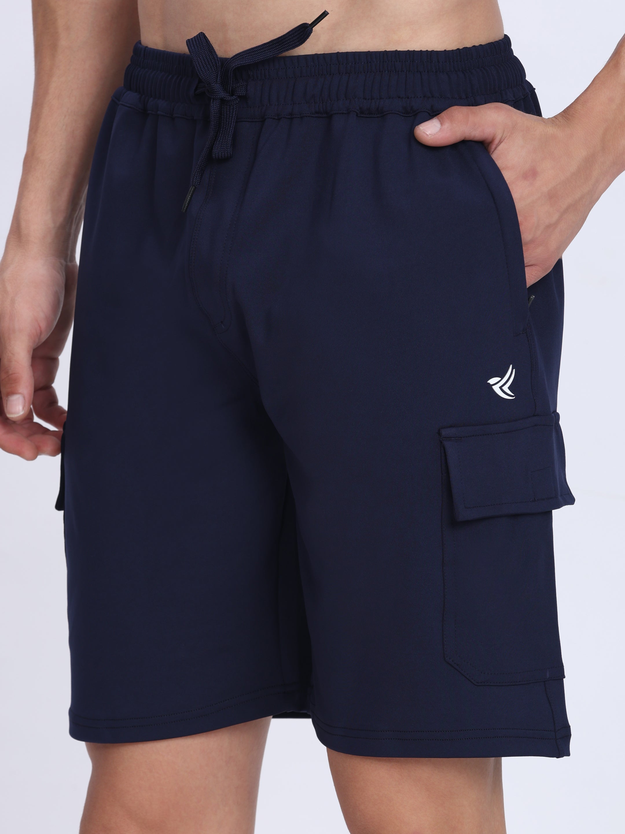 Men's Cargo Athletic Shorts - 4-Way Stretch with Moisture-Wicking Fabric