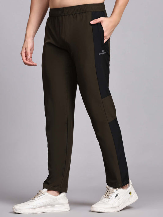 Regular fit sports track pants for men