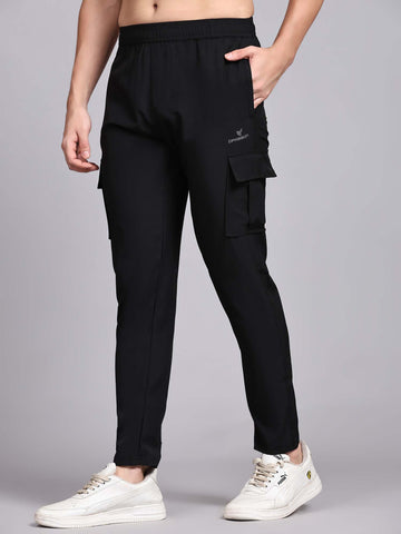 Regular fit sports track pants for men