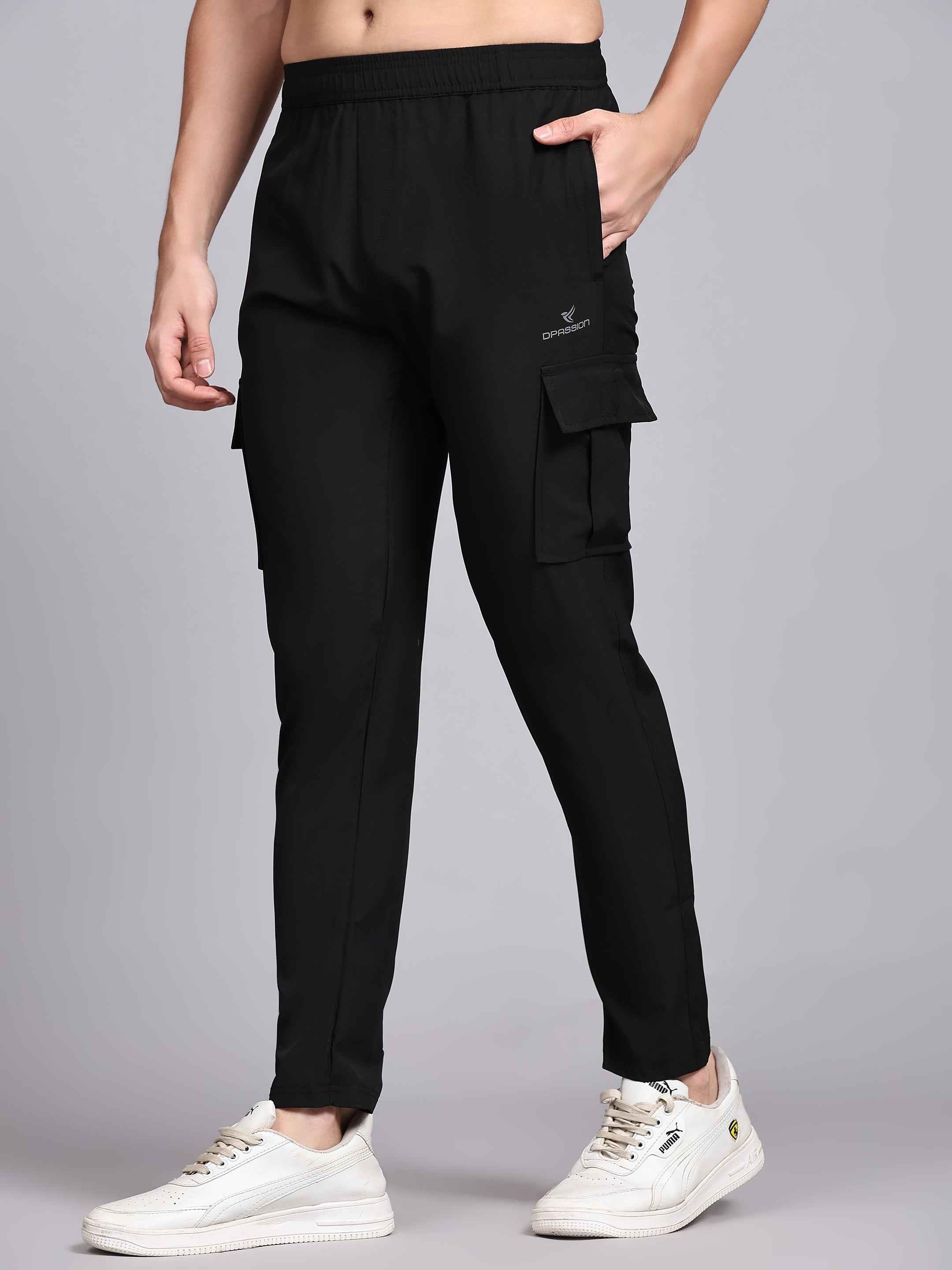 Dpassion Men's Multi-Sport Cargo Track Pants for Gym & Sport Activewear