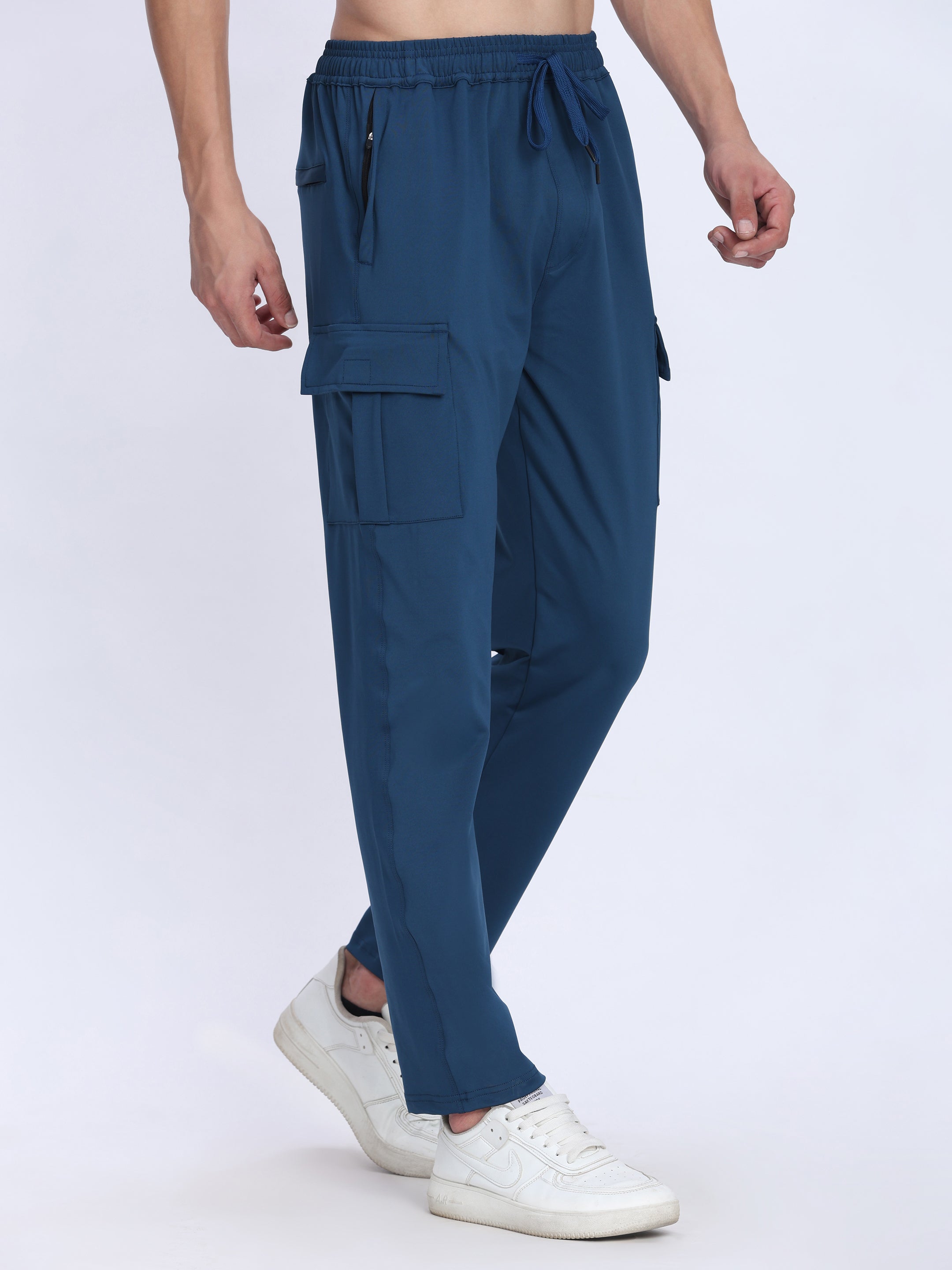 Men's Hyper-Motion Cargo Track Pants – 4-Way Stretch Engineered for Peak Performance