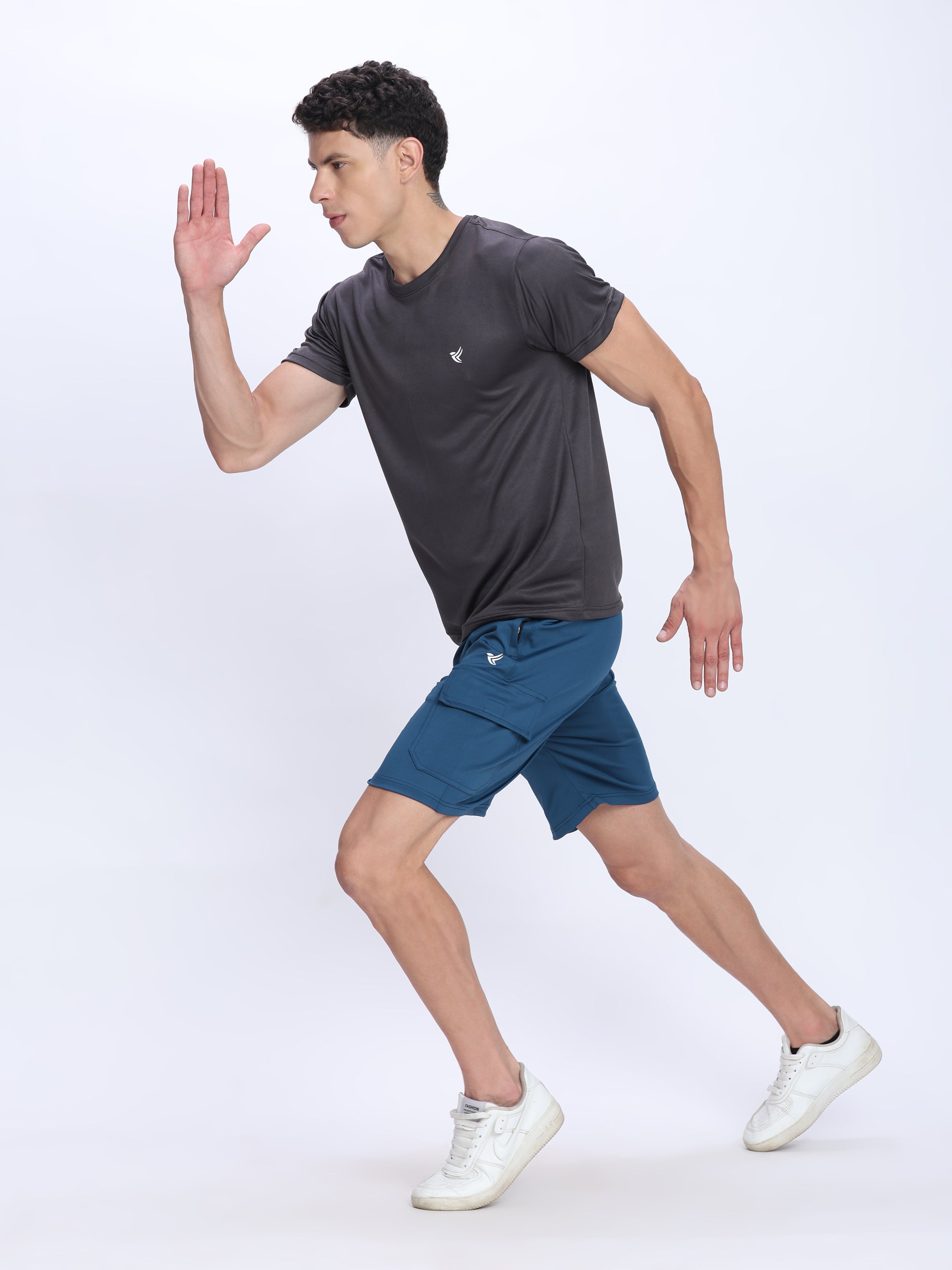 Men's Cargo Athletic Shorts - 4-Way Stretch with Moisture-Wicking Fabric