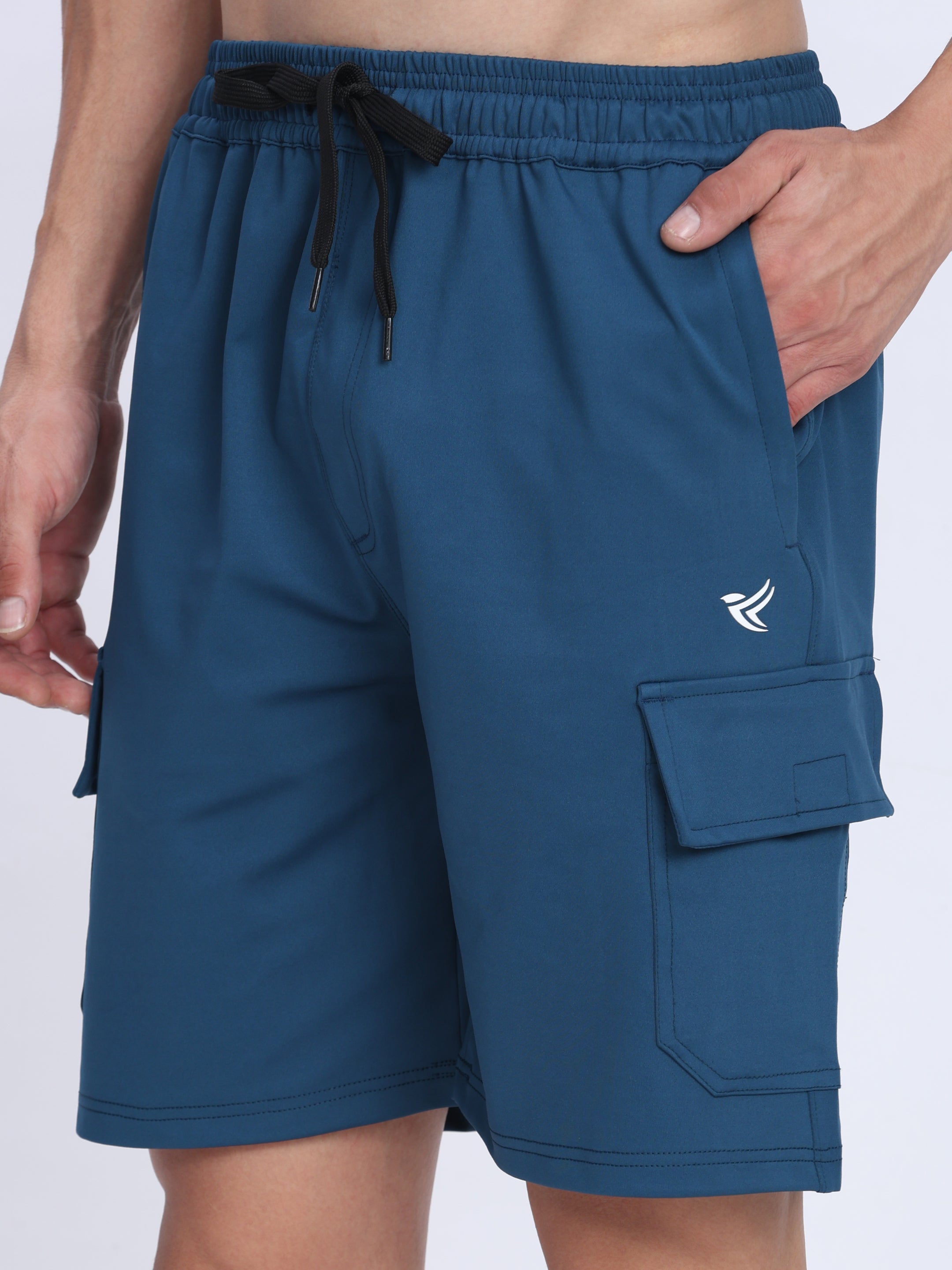 Men's Cargo Athletic Shorts - 4-Way Stretch with Moisture-Wicking Fabric