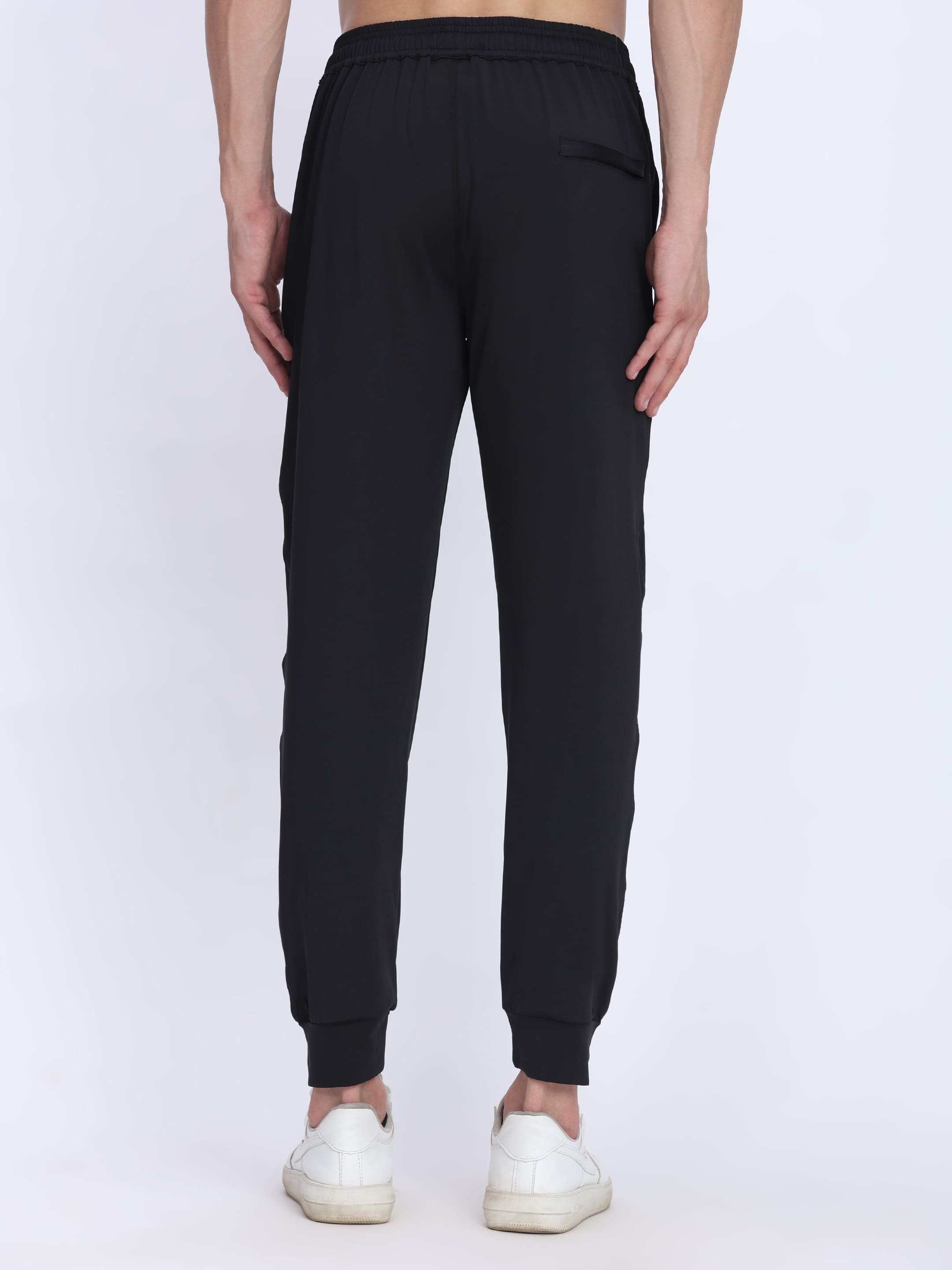 Dpassion Men Slim Joggers | Solid Black Premium Spandex - Dpassion