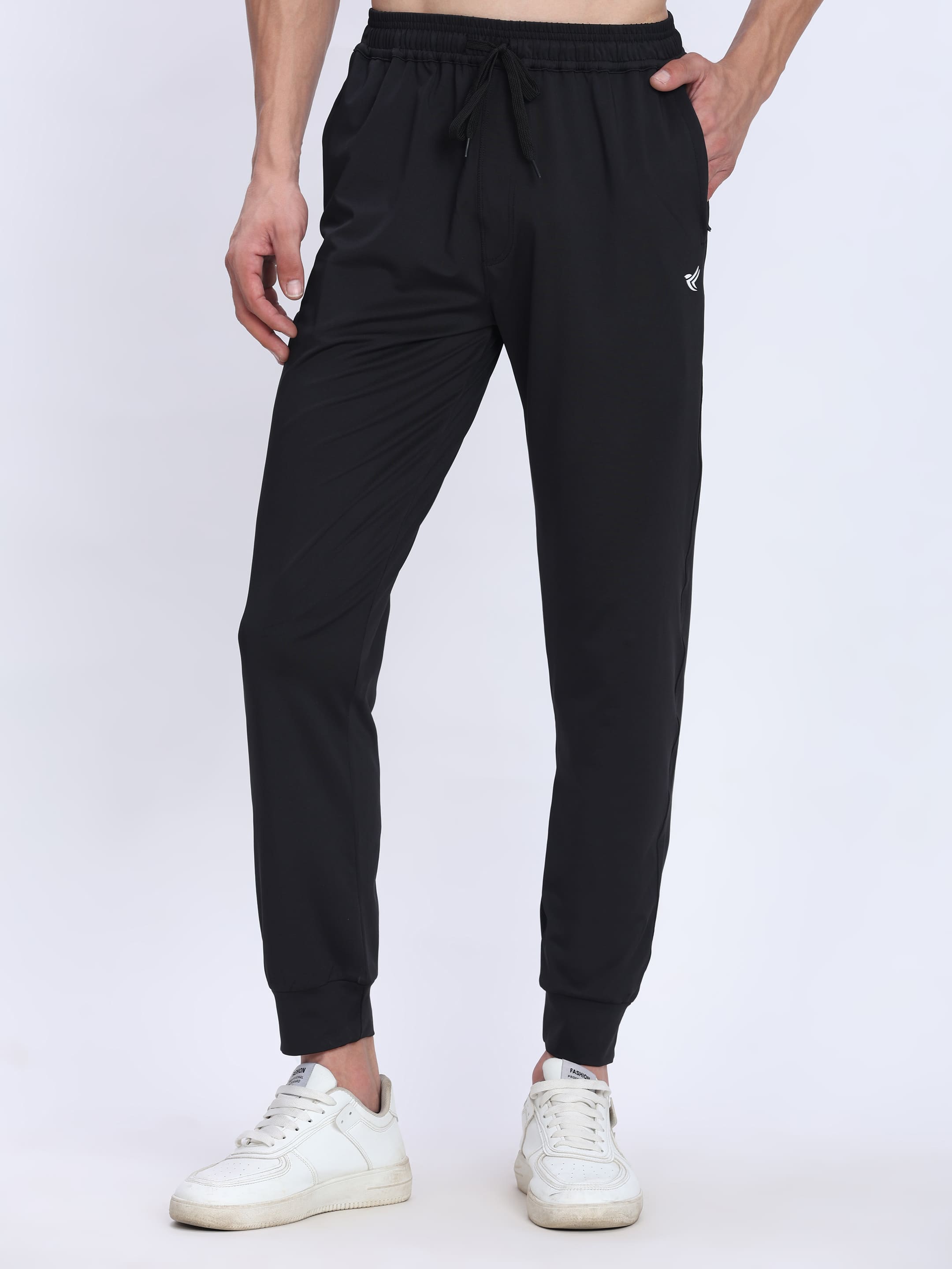 Dpassion Men Slim Joggers | Solid Black Premium Spandex - Dpassion