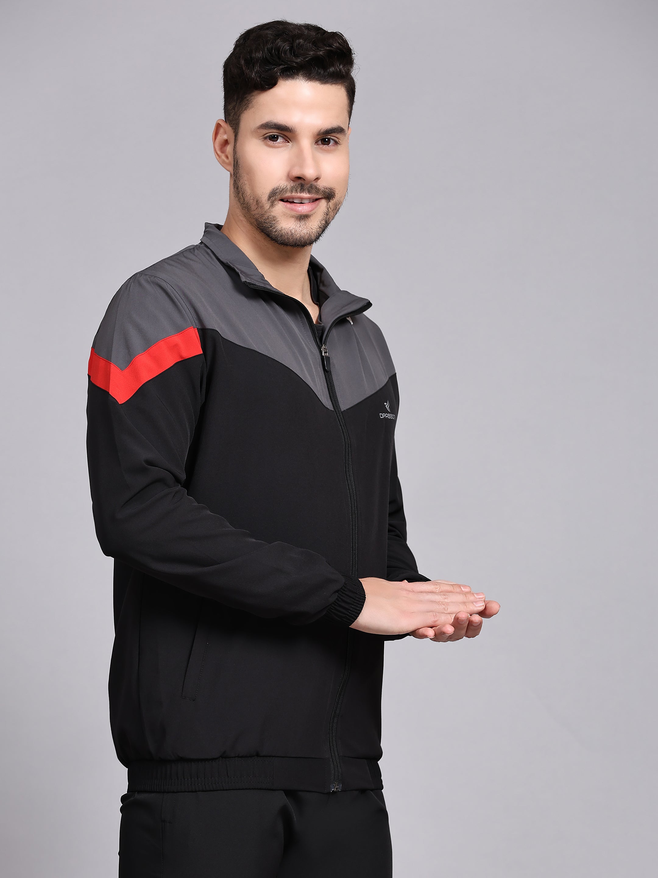 Dpassion Men Colorblock Zip Training Jacket Premium Gym Activewear - Dpassion