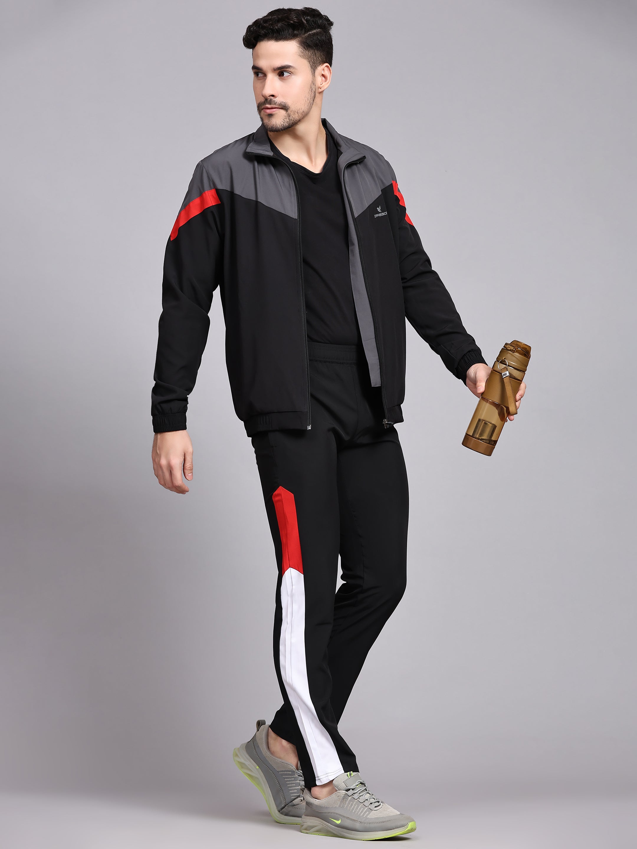 Dpassion Men Colorblock Zip Training Jacket Premium Gym Activewear - Dpassion
