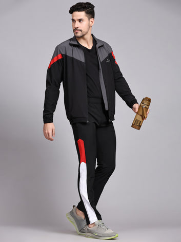 Colourblocked Polyester Regular fit Track Suit for Men