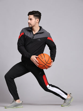 Colourblocked Polyester Regular fit Track Suit for Men