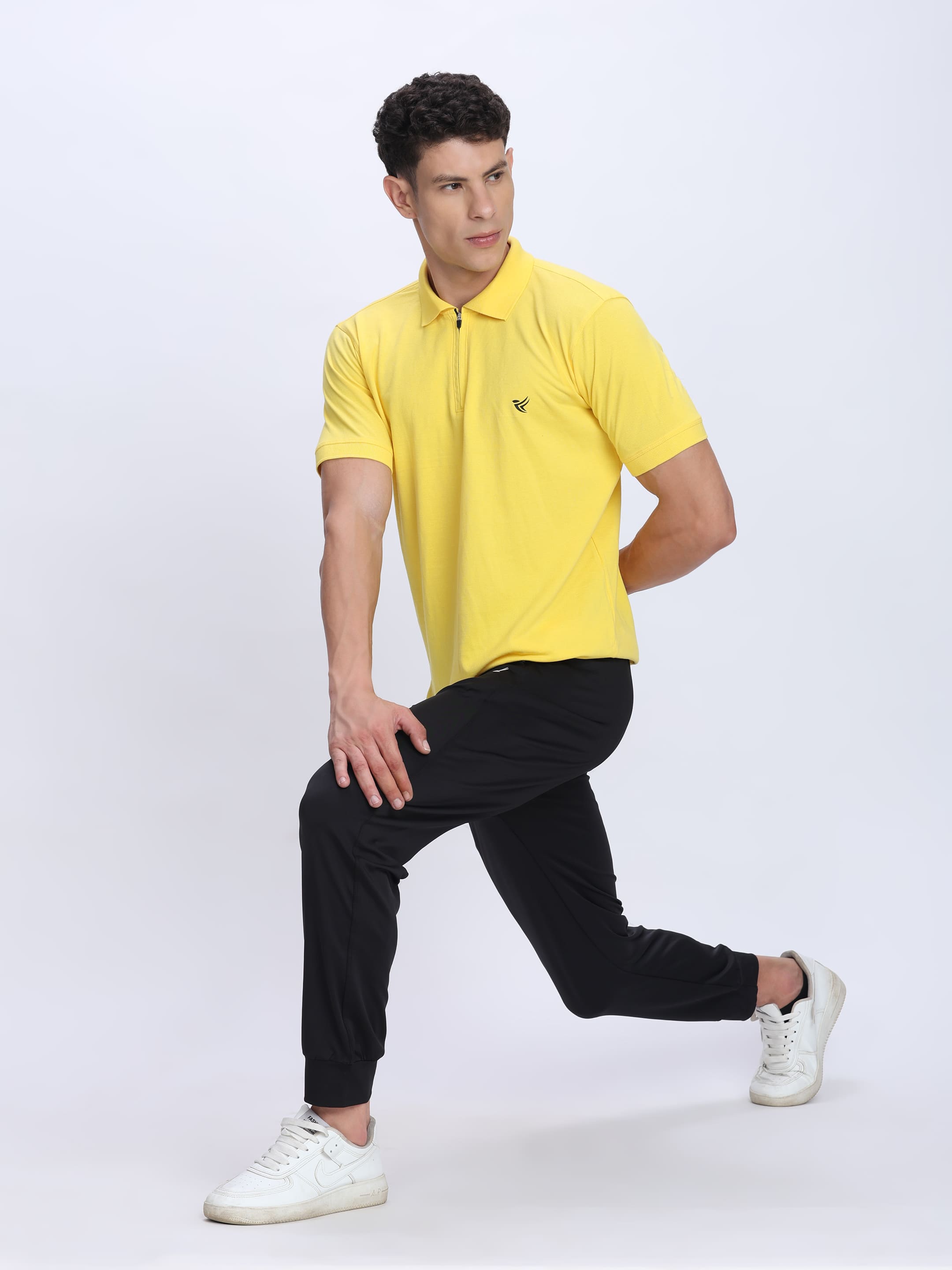 Dpassion Men Slim Joggers | Solid Black Premium Spandex - Dpassion