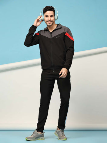 Regular fit sports track pants for men