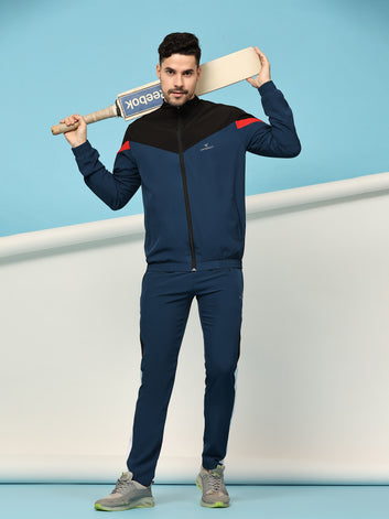 Colourblocked Polyester Regular fit Track Suit for Men