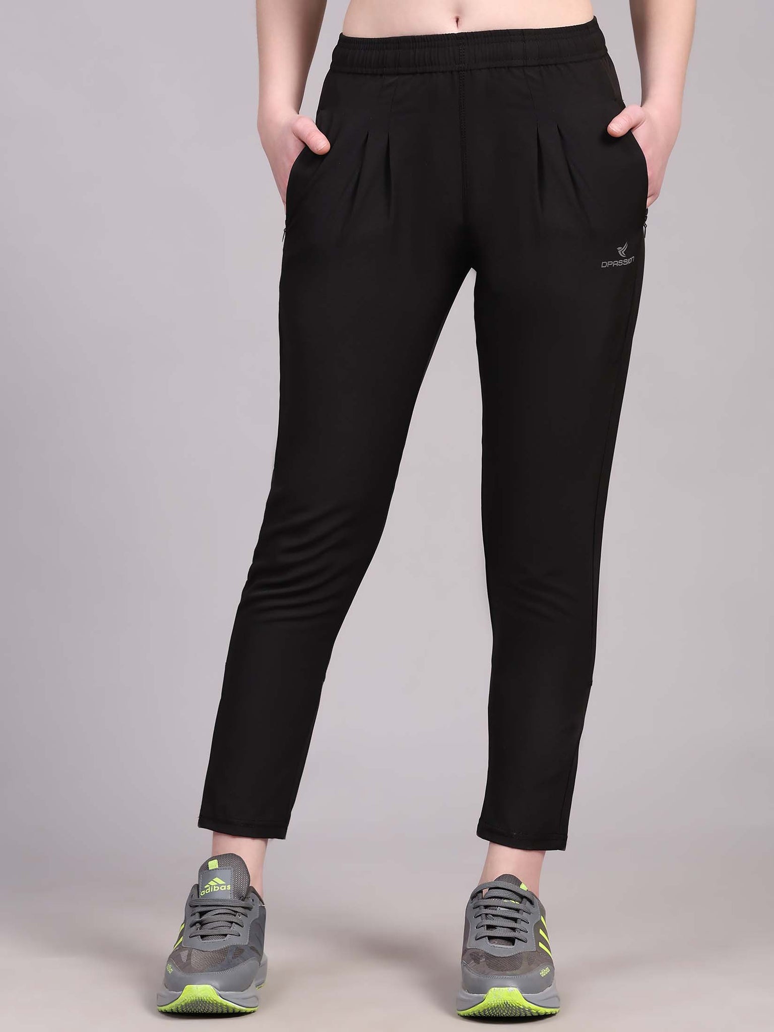 Regular fit sports track pants for women