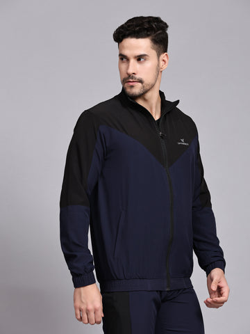 Dpassion Men Dual Tone Training Jacket Navy Black Sportswear - Dpassion