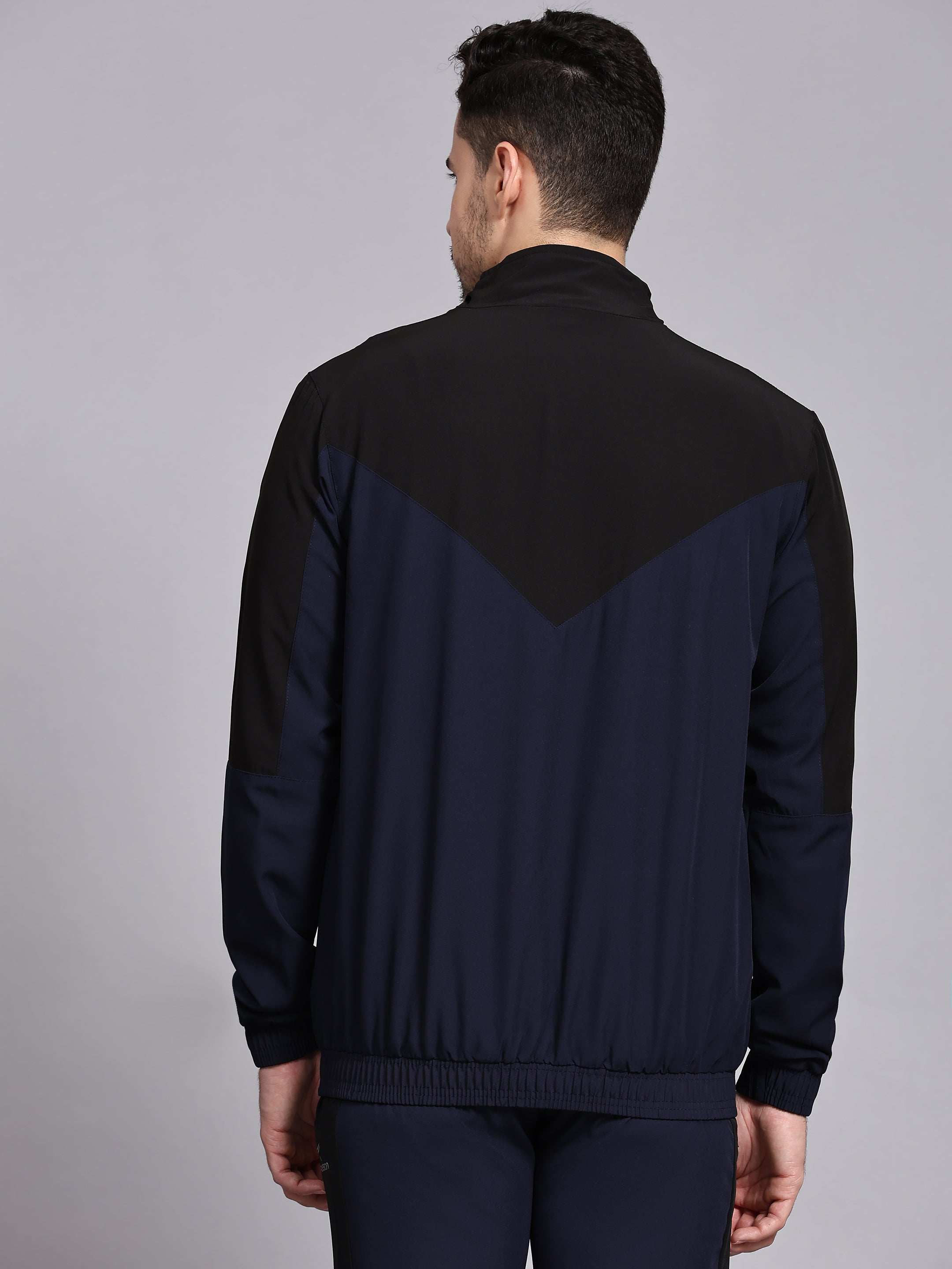 Dpassion Men Dual Tone Training Jacket Navy Black Sportswear - Dpassion