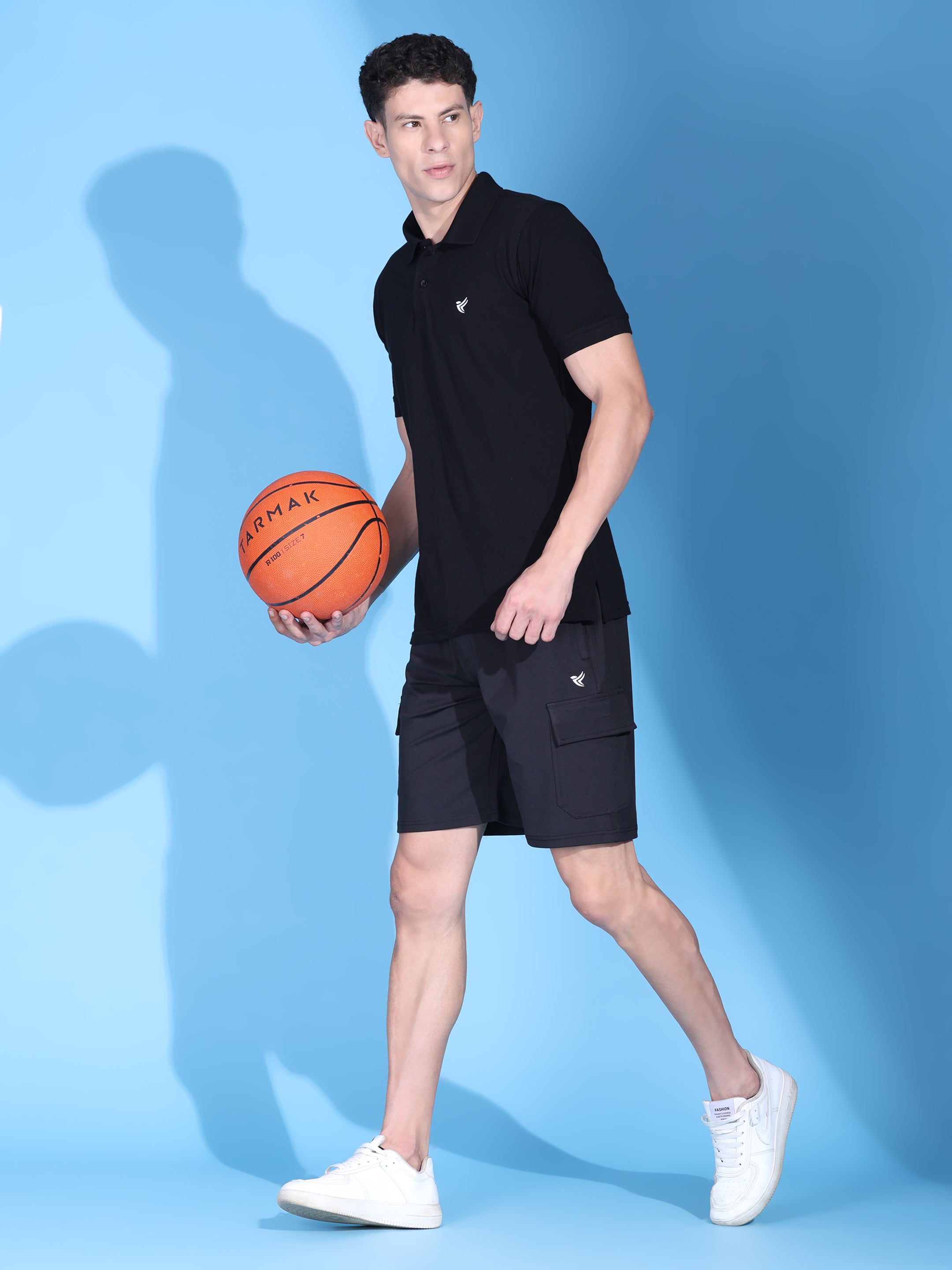 Men's Cargo Athletic Shorts - 4-Way Stretch with Moisture-Wicking Fabric