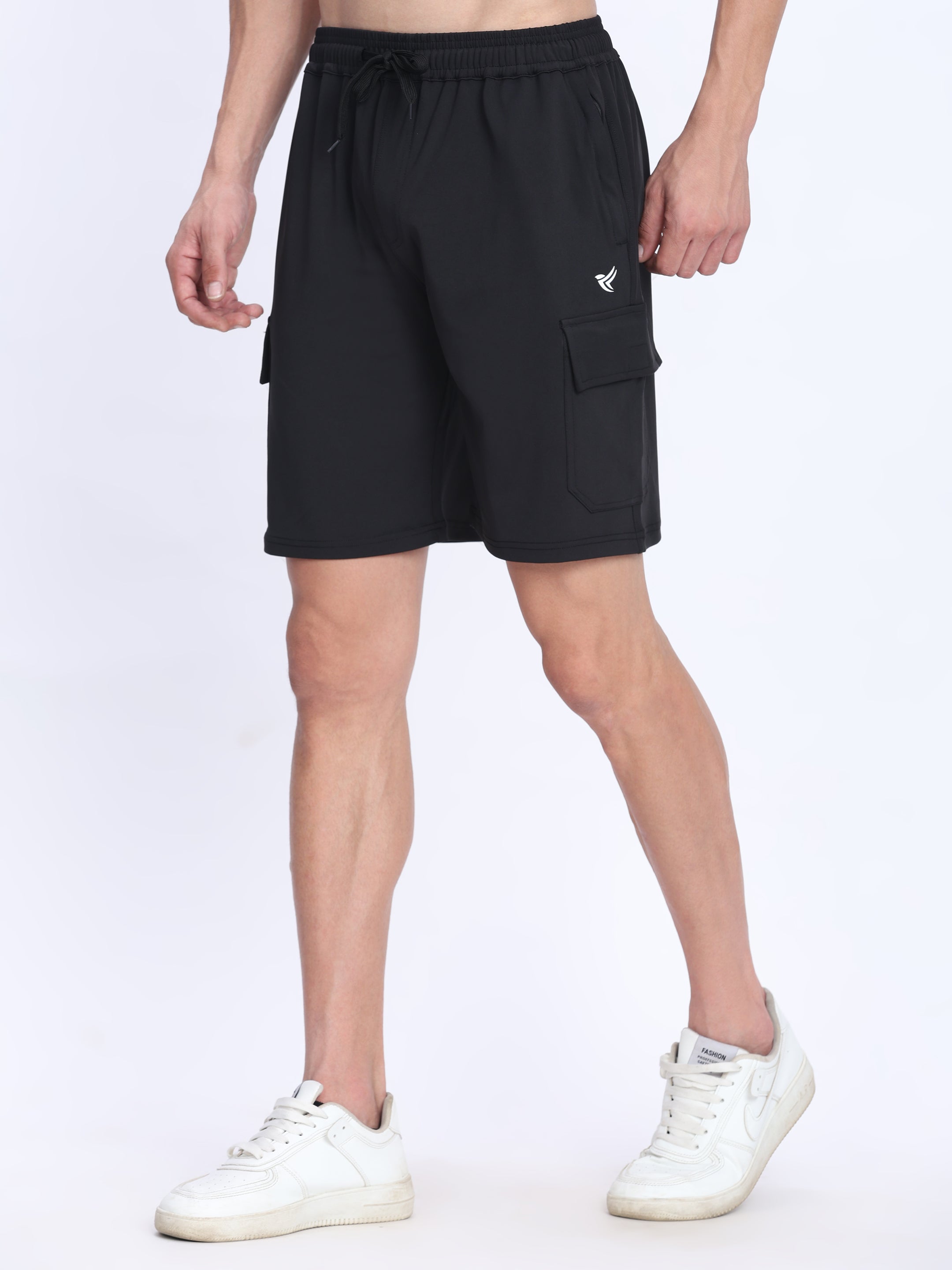 Men's Cargo Athletic Shorts - 4-Way Stretch with Moisture-Wicking Fabric