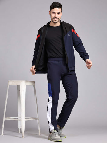 Regular fit sports track pants for men