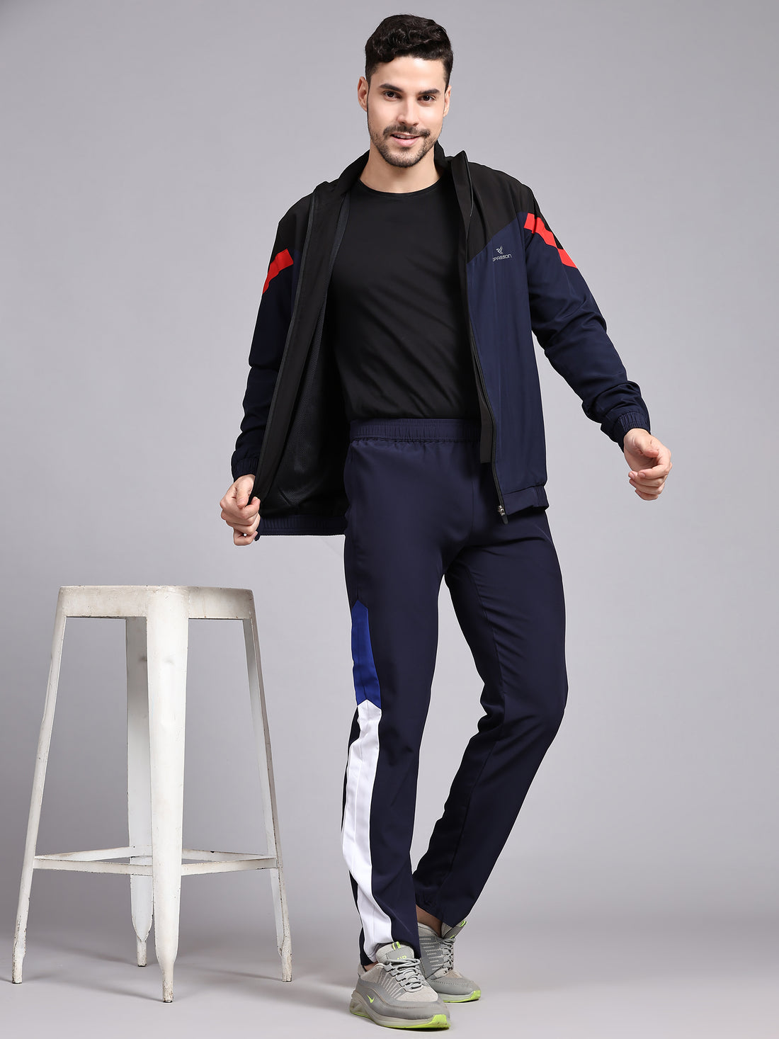 Men's Athletic Tracksuit with Breathable Mesh Lining