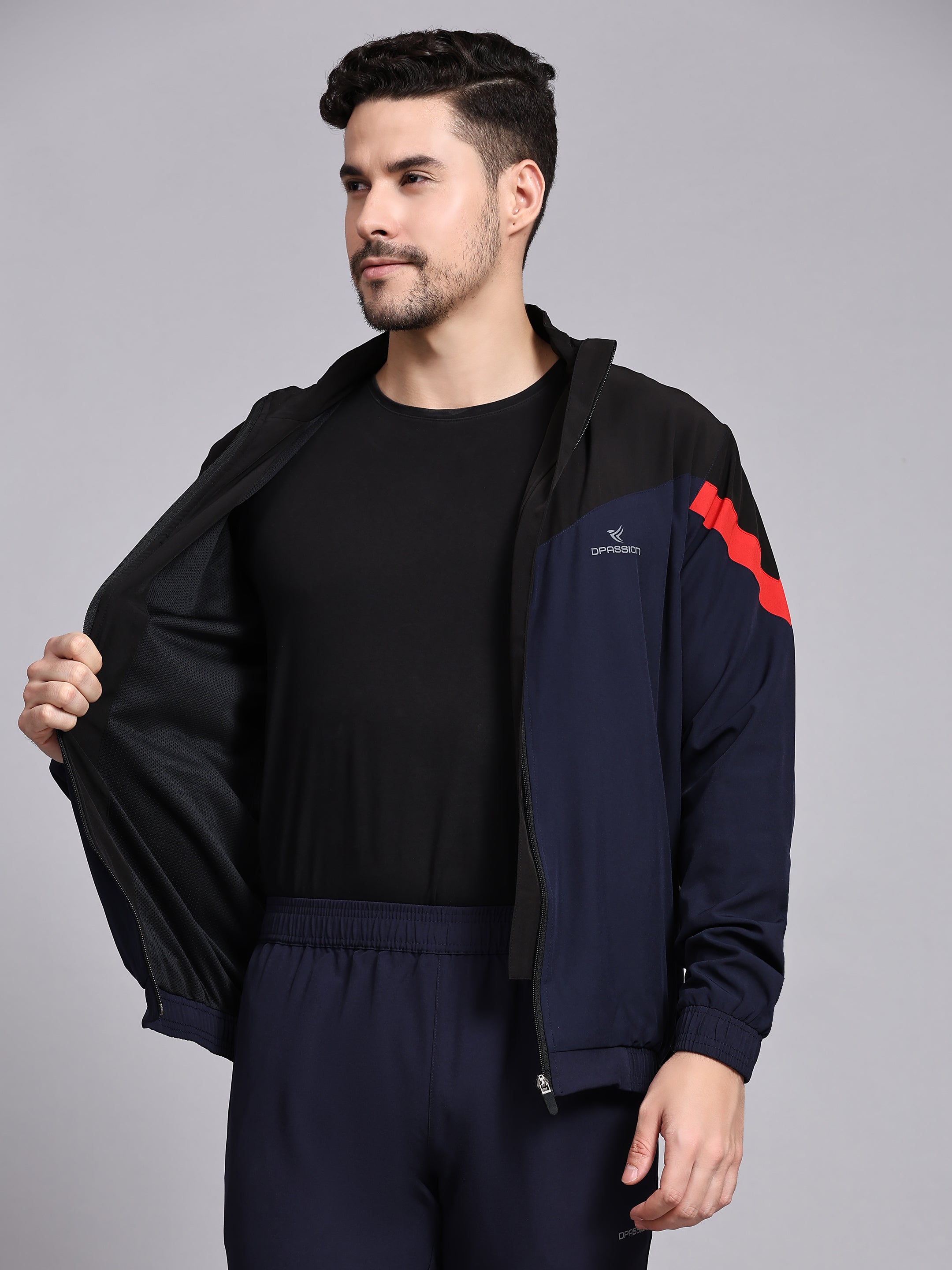 Dpassion Men Colorblock Zip Jacket Premium Training Activewear - Dpassion