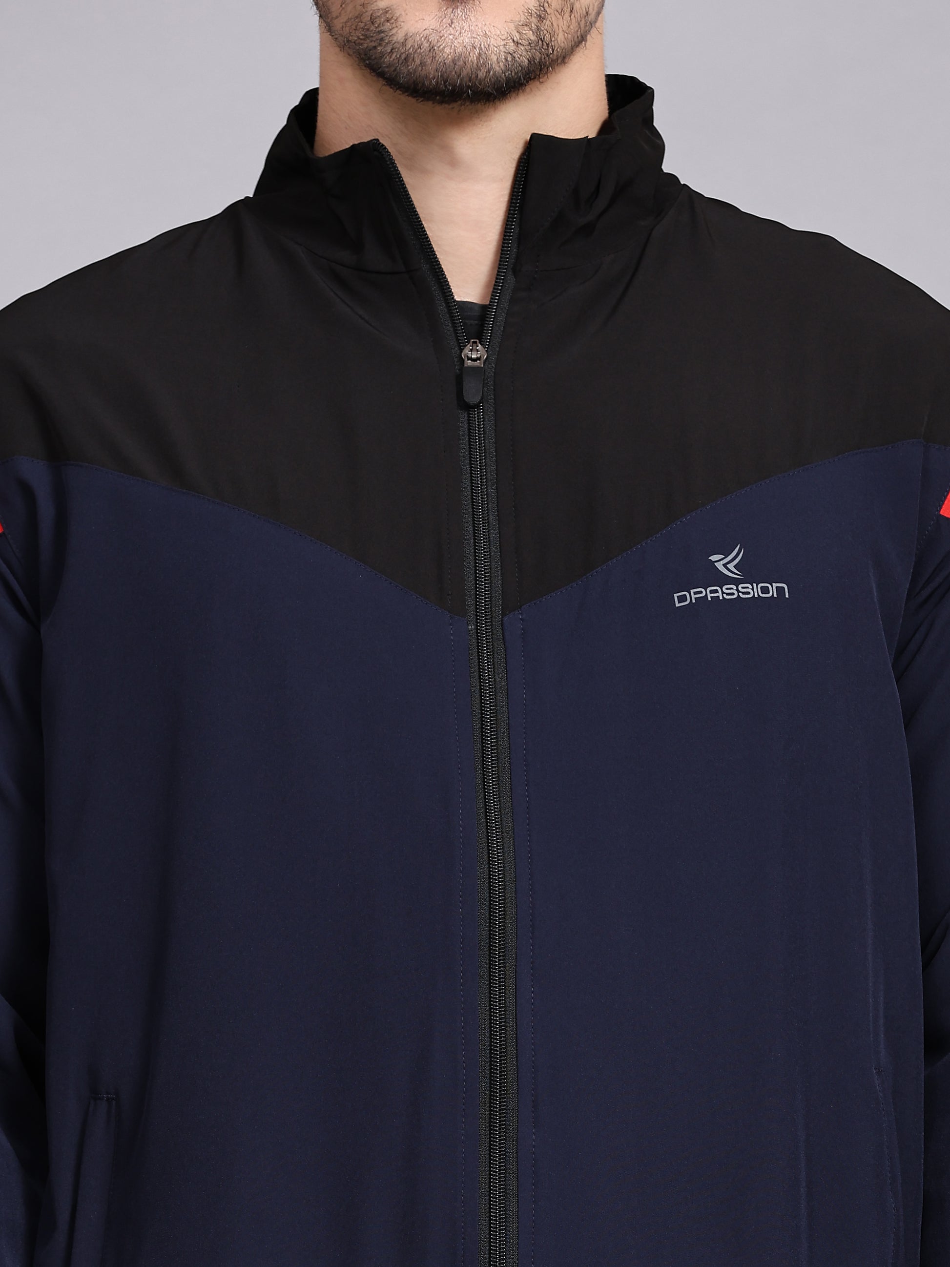 Dpassion Men Colorblock Zip Jacket Premium Training Activewear - Dpassion