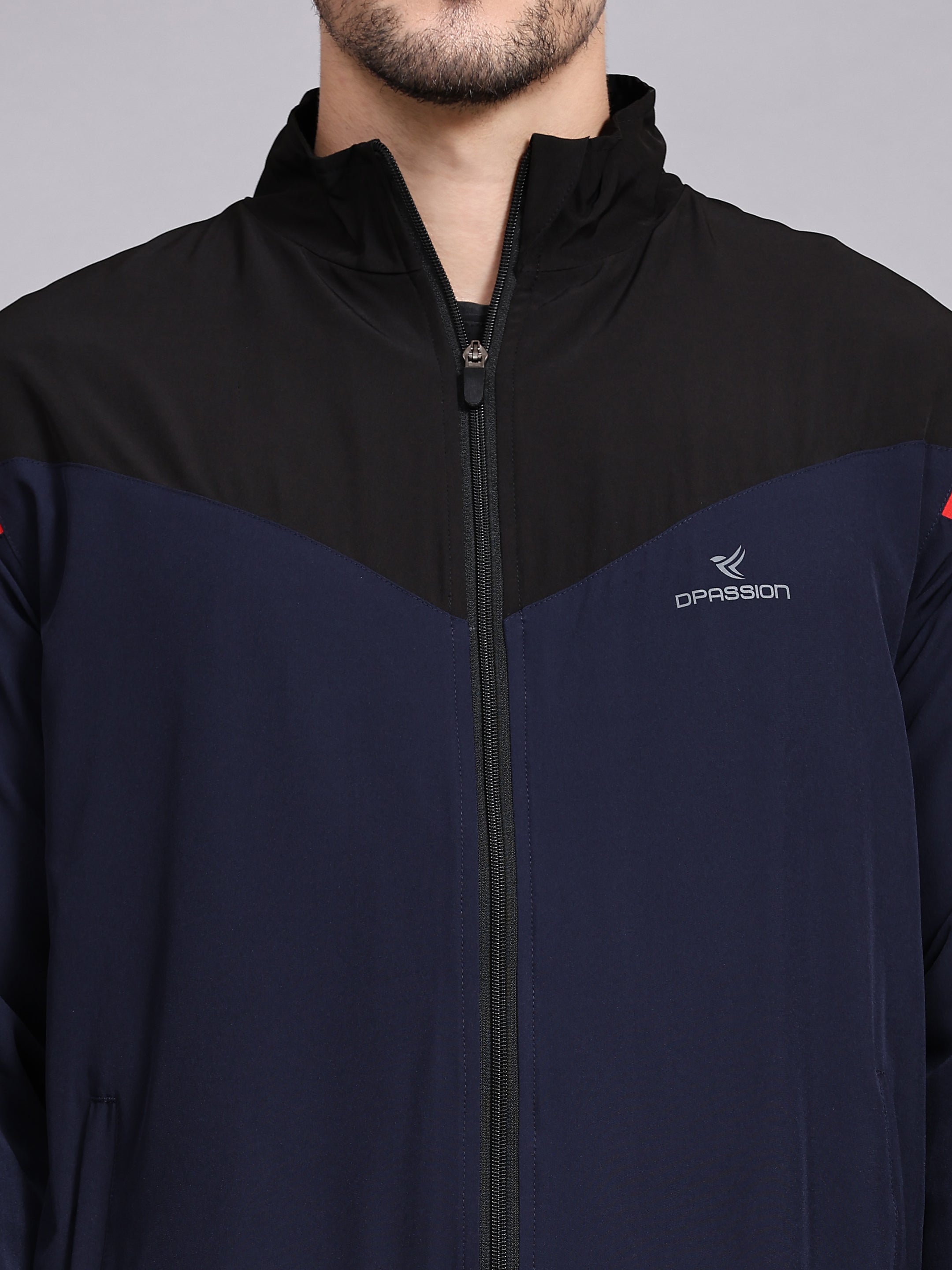 Dpassion Men Colorblock Zip Jacket Premium Training Activewear - Dpassion