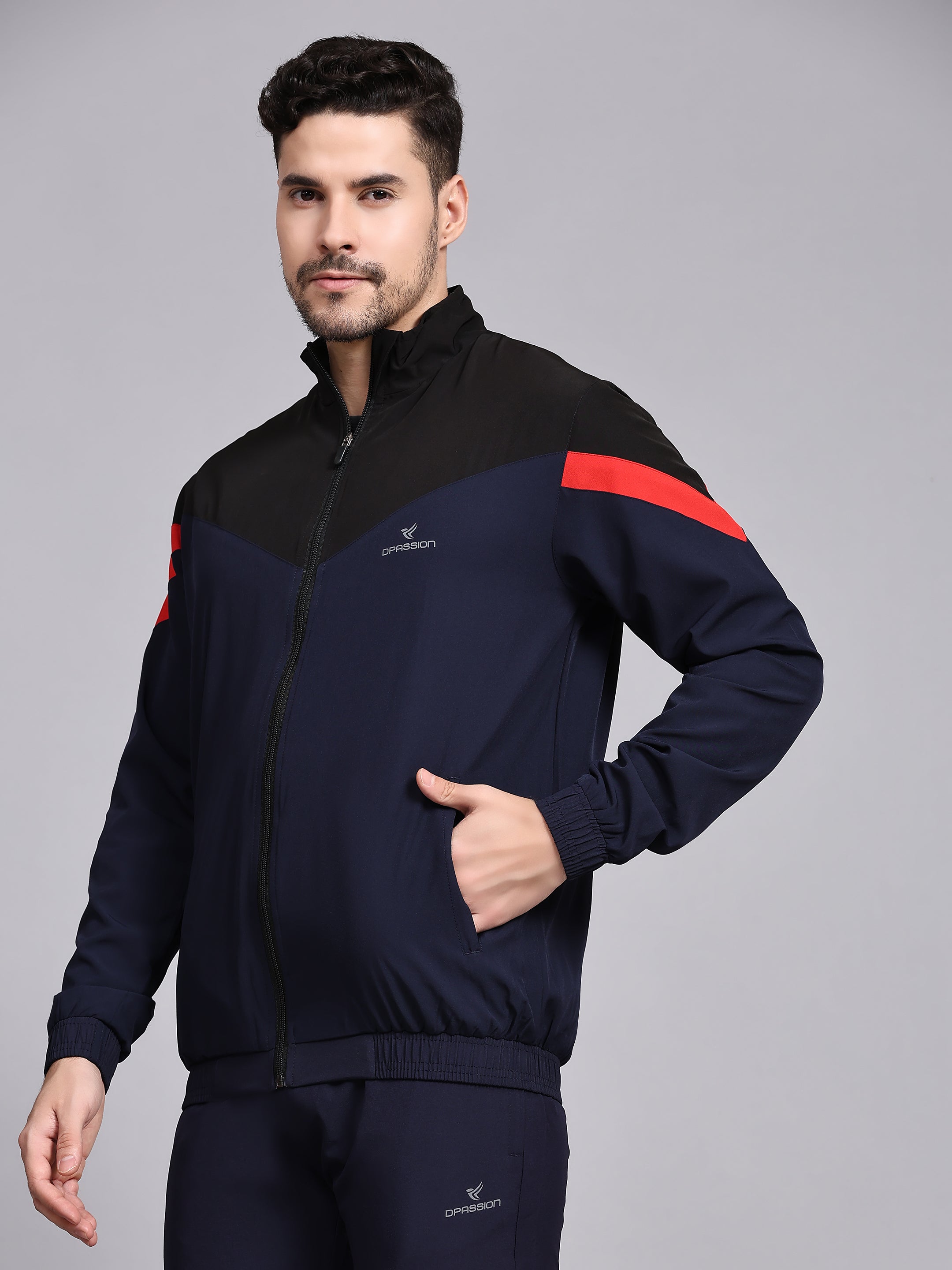 Dpassion Men Colorblock Zip Jacket Premium Training Activewear - Dpassion