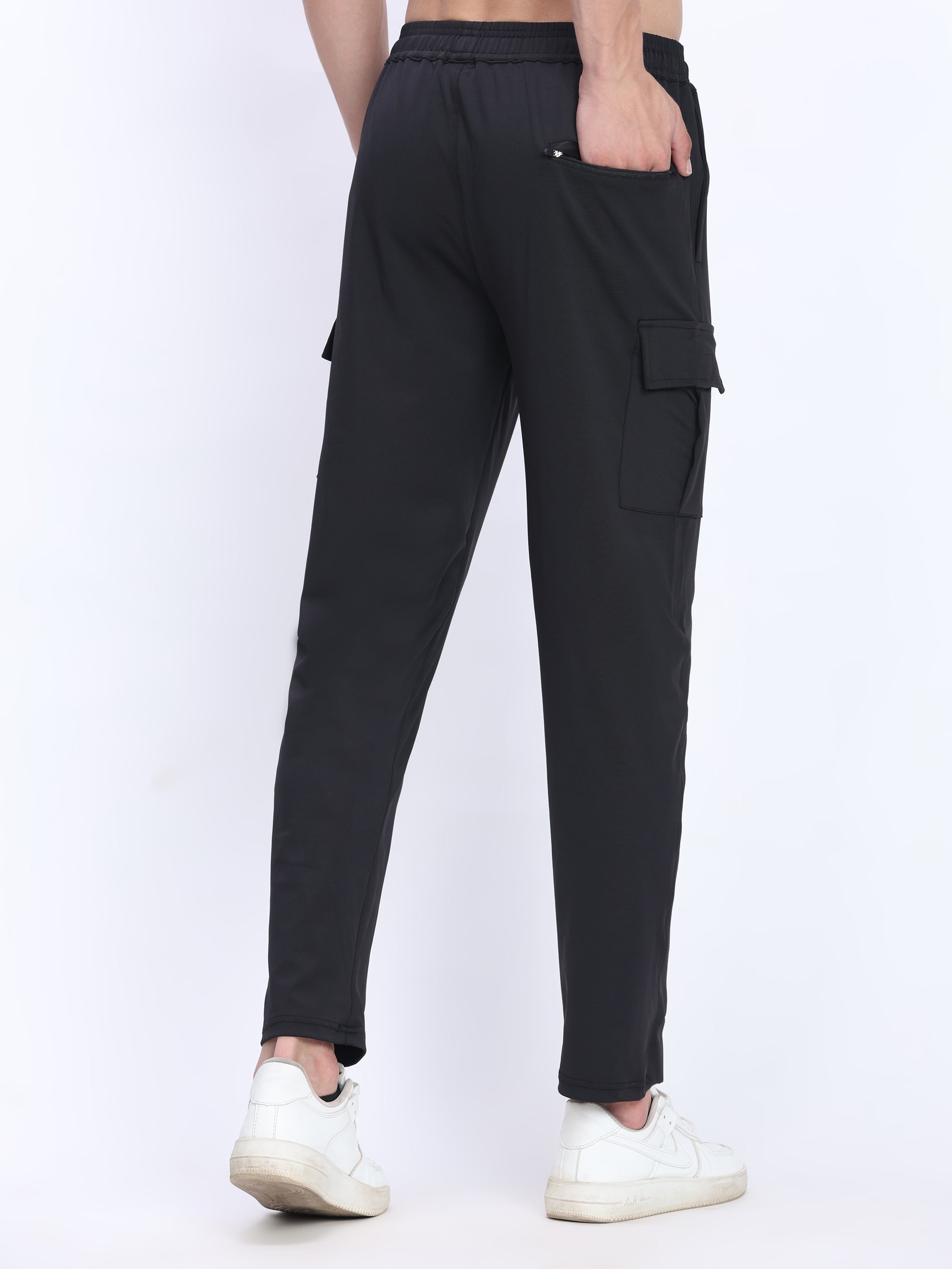 Men's Hyper-Motion Cargo Track Pants – 4-Way Stretch Engineered for Peak Performance