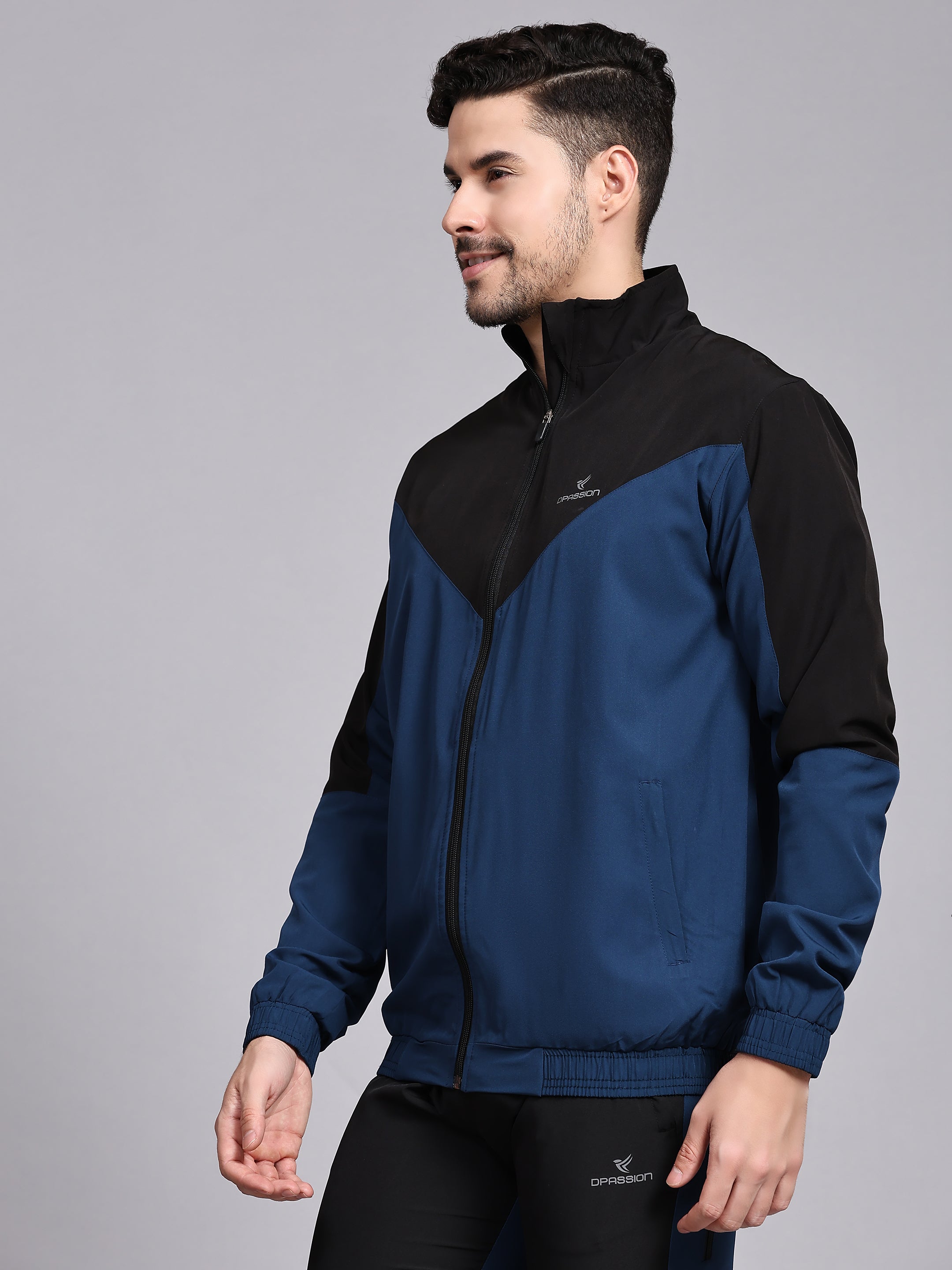 Dpassion Men Dual Tone Training Jacket Lightweight Performance Sportswear - Dpassion