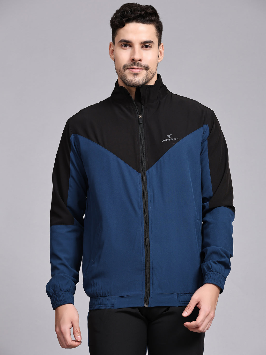 Dpassion Men Dual Tone Training Jacket Lightweight Performance Sportswear - Dpassion
