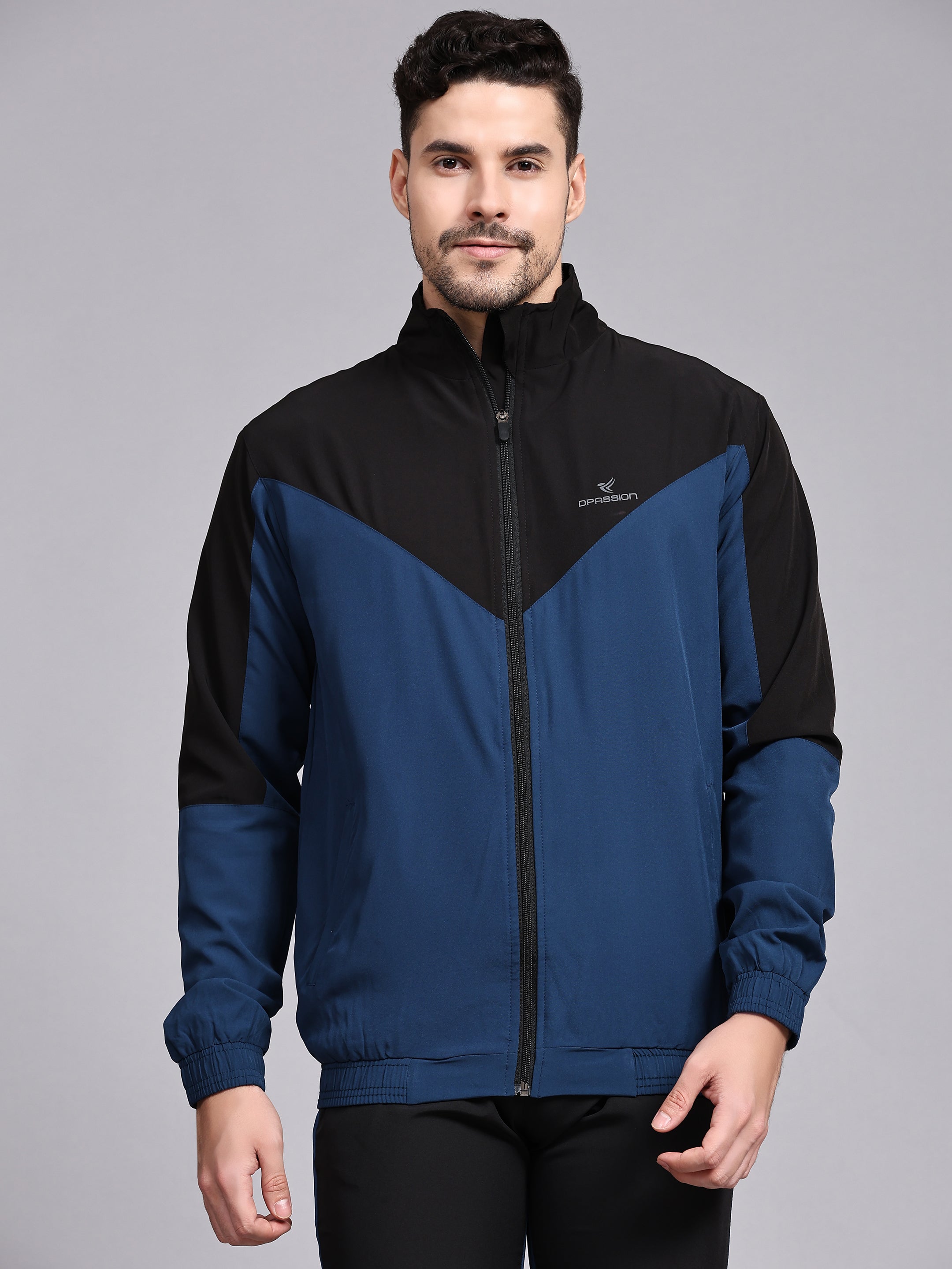 Dpassion Men Dual Tone Training Jacket Lightweight Performance Sportswear - Dpassion