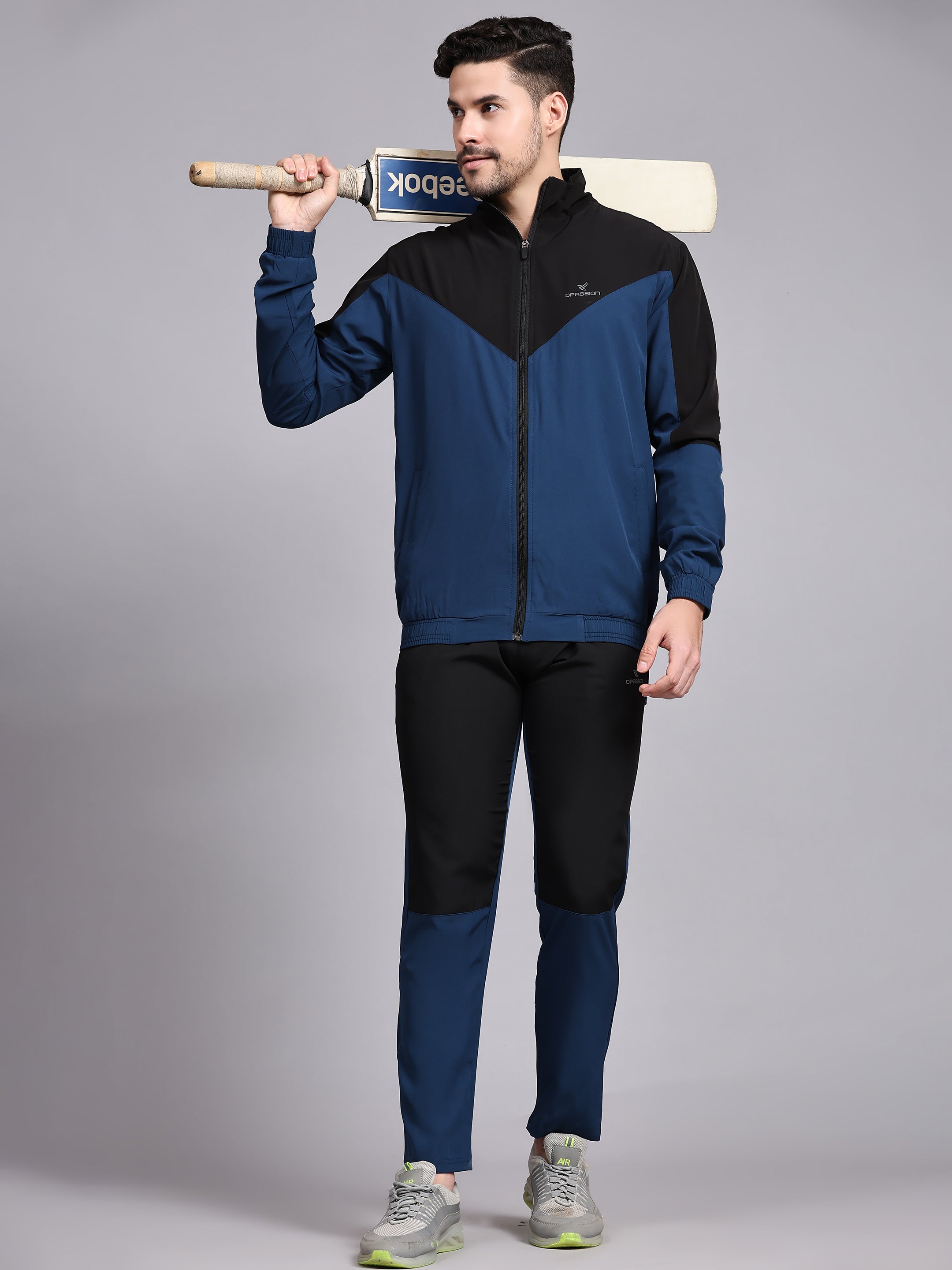 Dpassion Men Dual Tone Training Jacket Lightweight Performance Sportswear - Dpassion