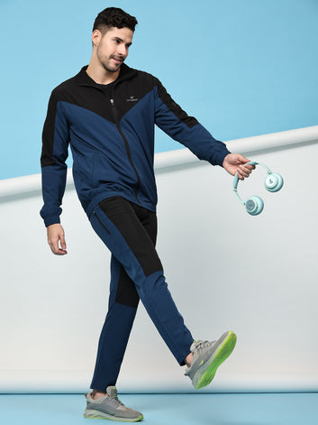 Colourblocked Polyester Regular fit Track Suit for Men