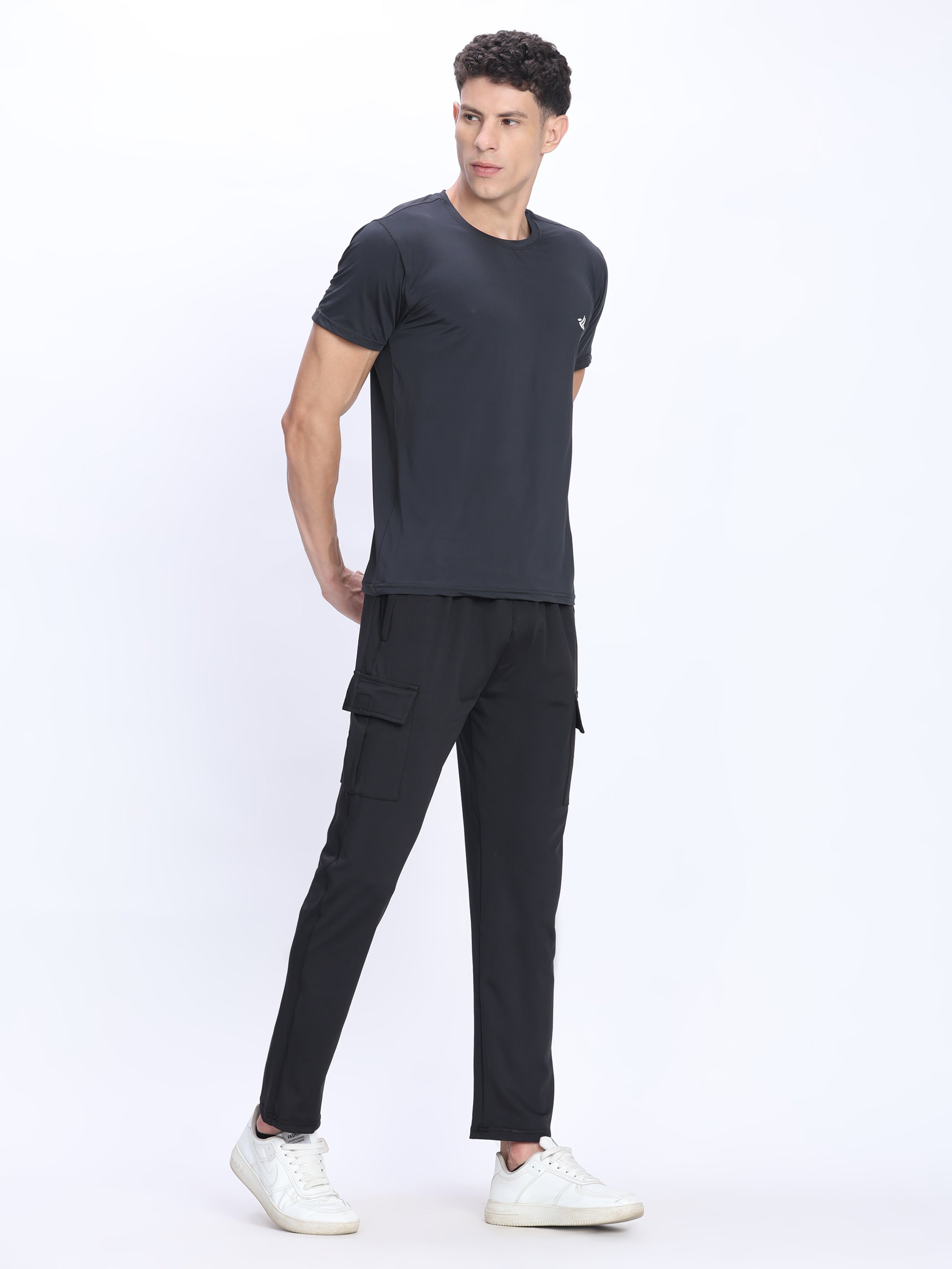 Dpassion Black Performance T-Shirt Quick Dry Stretch Activewear - Dpassion