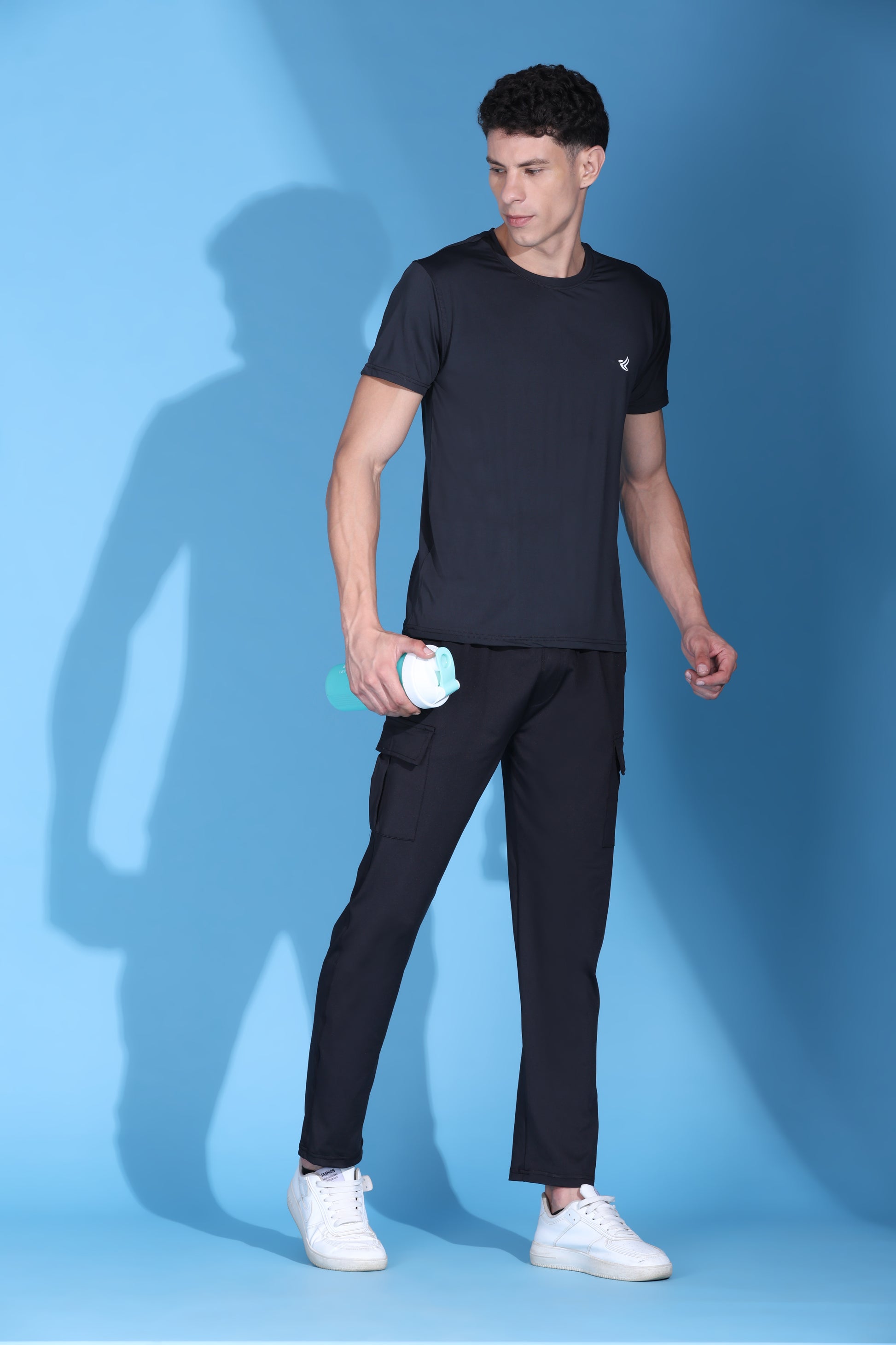 Dpassion Black Performance T-Shirt Quick Dry Stretch Activewear - Dpassion