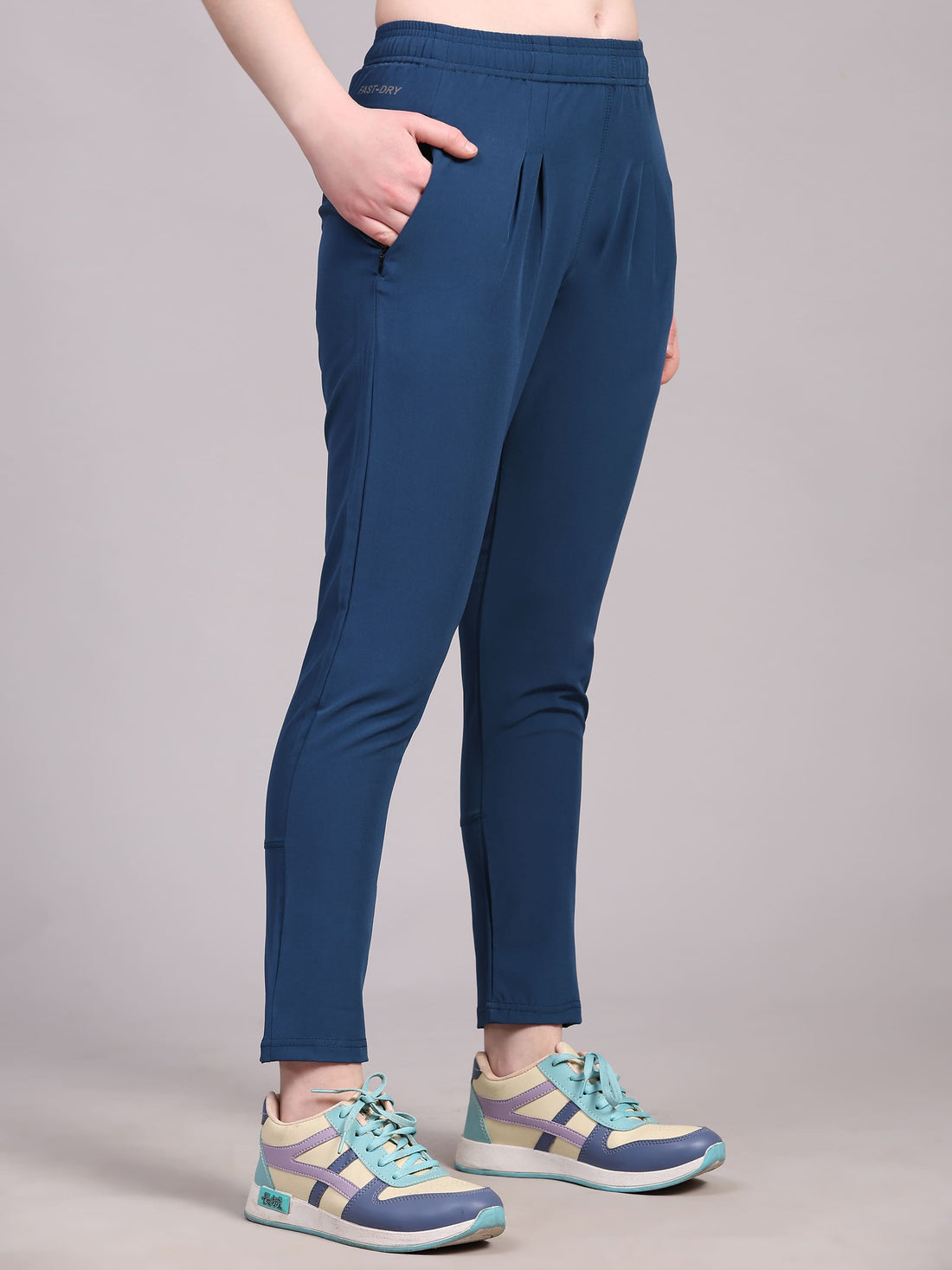 Dpassion Women Blue Slim Fit Training Pants Premium Activewear - Dpassion