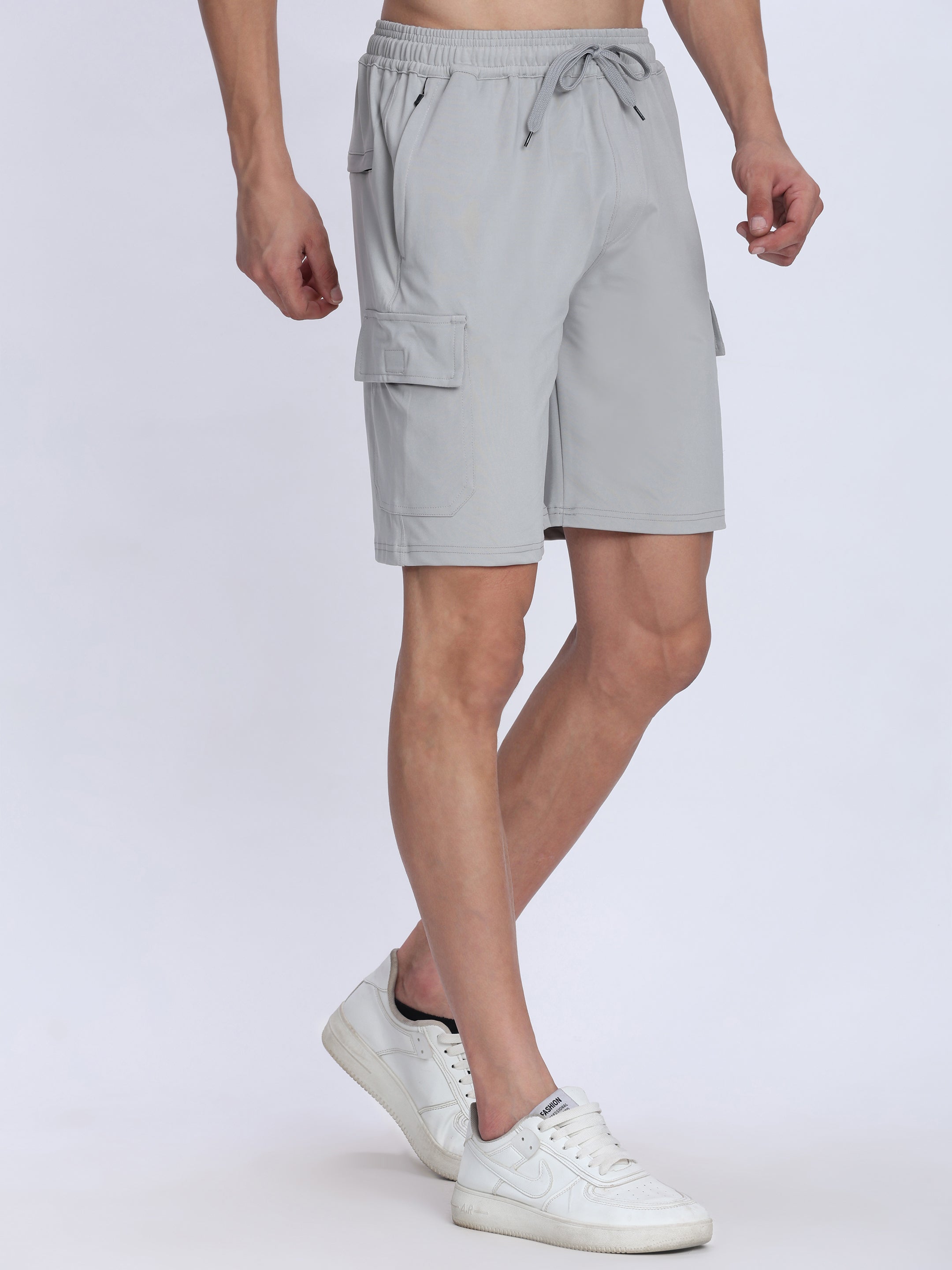 Men's Cargo Athletic Shorts - 4-Way Stretch with Moisture-Wicking Fabric