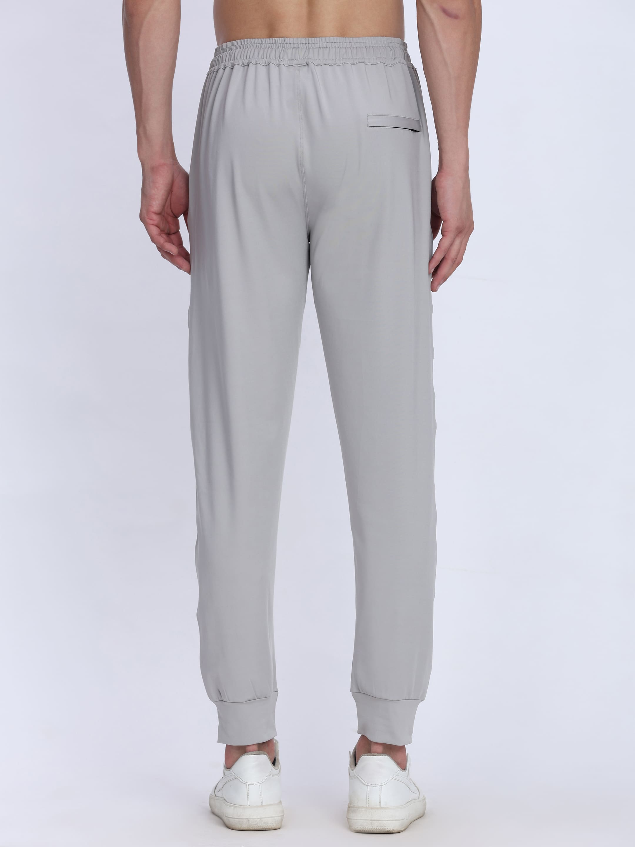Dpassion Men Light Grey Joggers 4-Way Stretch Gym Trackpants Activewear - Dpassion