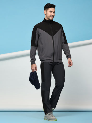 Colourblocked Polyester Regular fit Track Suit for Men