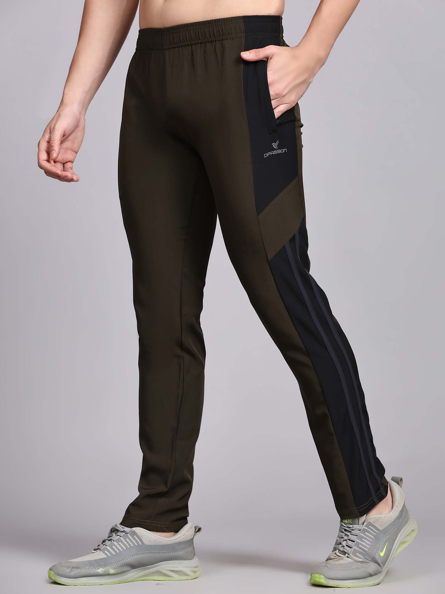 Regular fit sports track pants for men