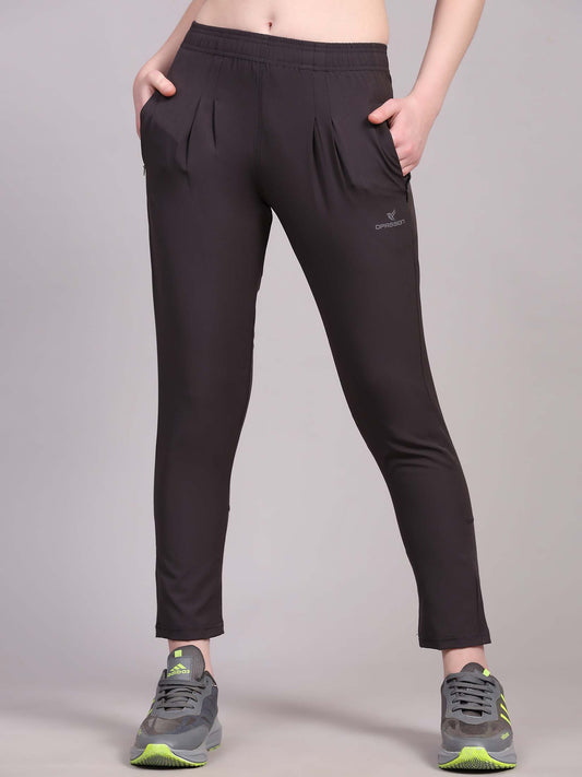 Regular fit sports track pants for women