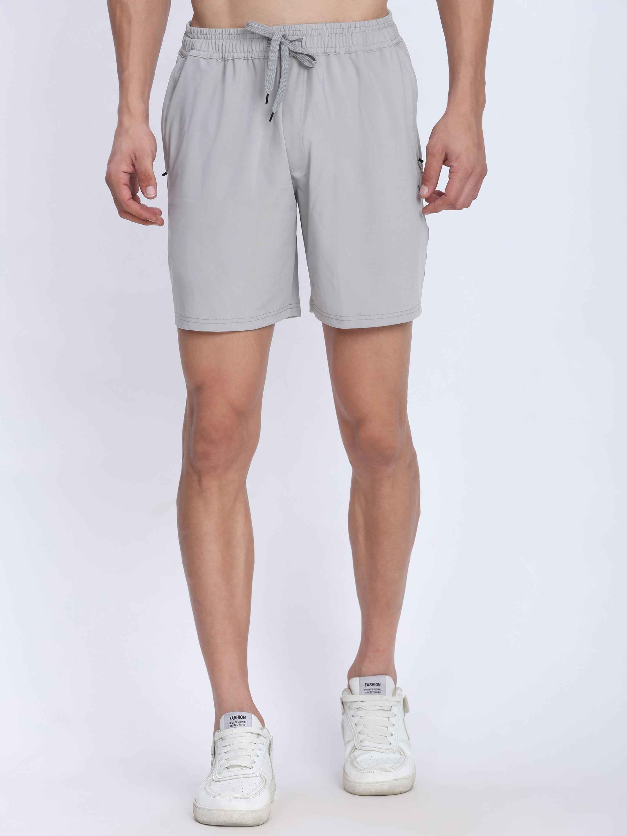 Dpassion Men Training Shorts Light Grey Quick Dry Activewear